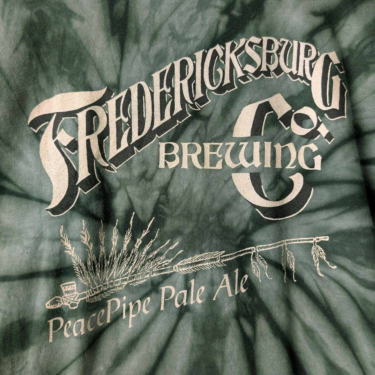 Fredericksburg Tie Dye Tshirt, Upcycled Beer Enthusiast Top, Size Medium