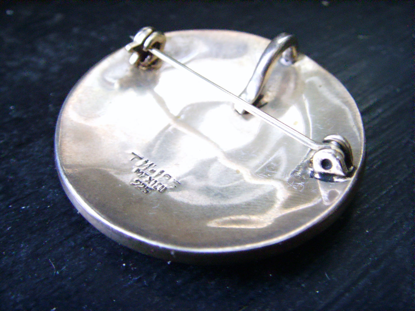 Abstract Mayan Head Shield Brooch Pendant, Mexican Sterling Silver and Abalone Jewellery