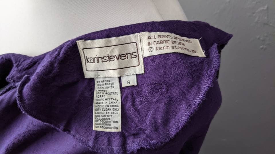 90s Hippy Top by Karin Stevens, Button Front Blouse, Size Medium