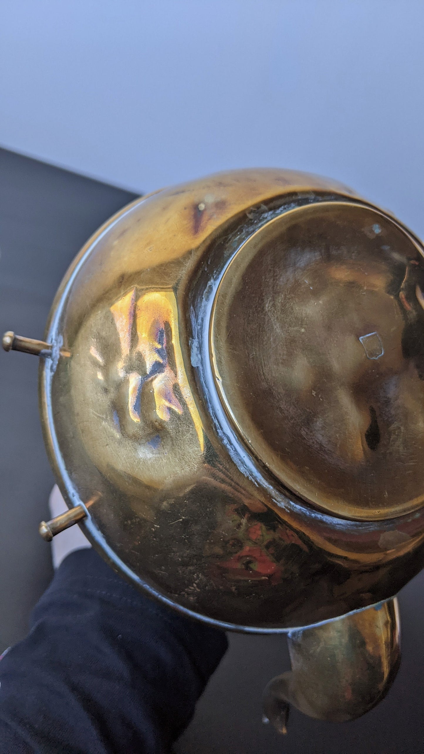 Antique Art Nouveau Spirit Kettle by Carl Deffner, Brass Gingko Embossed Metal Teapot