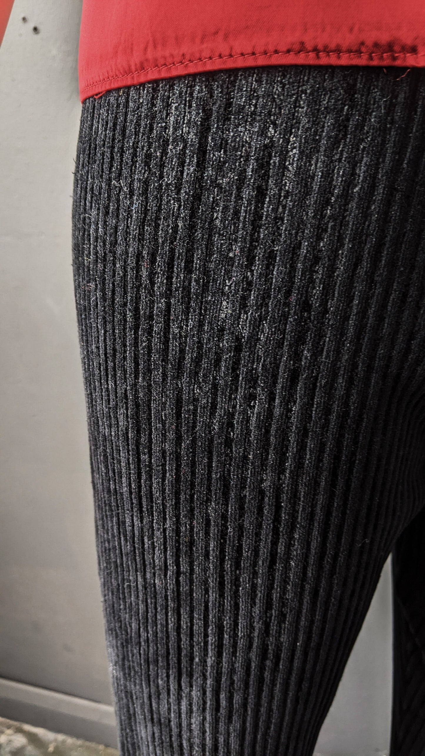 90s Thick Corduroy Velvet Leggings, Size Medium