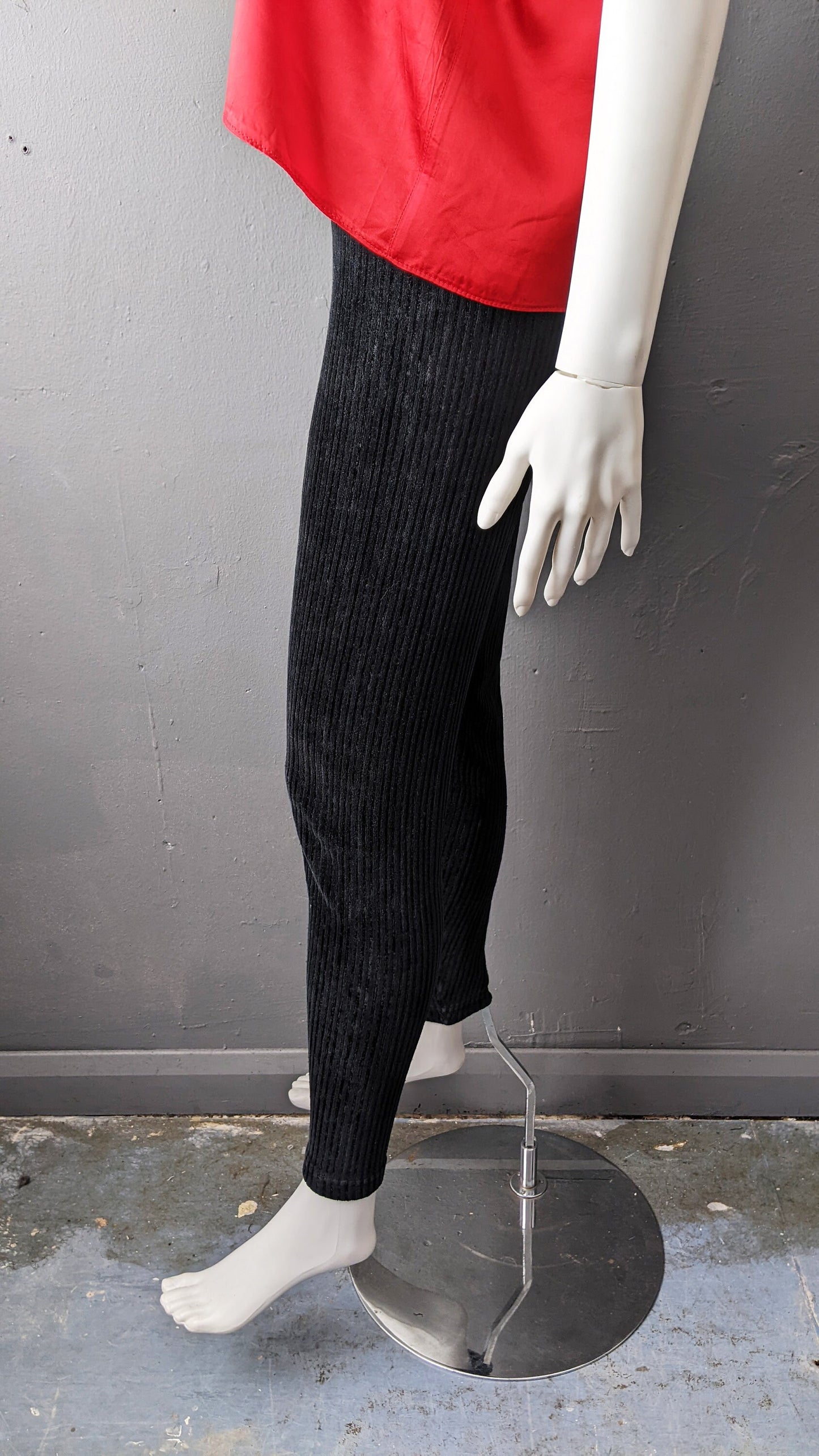 90s Thick Corduroy Velvet Leggings, Size Medium