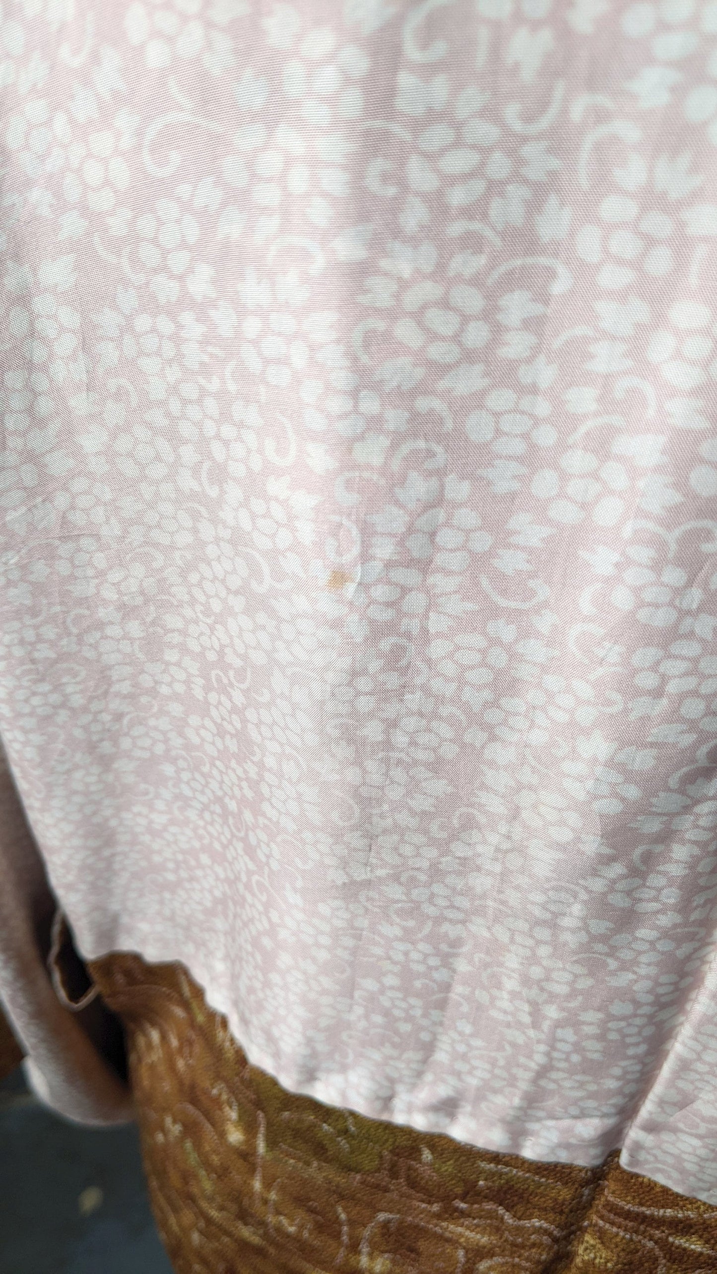 Vintage Chirimen Haori Jacket, Japanese Kimono Robe with Hieroglyphs
