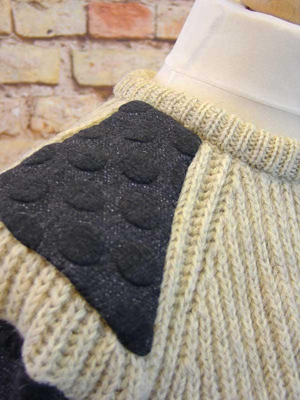 Mens Chunky Knit Wool Sweater, Modern Upcycled Pullover, 40 Chest