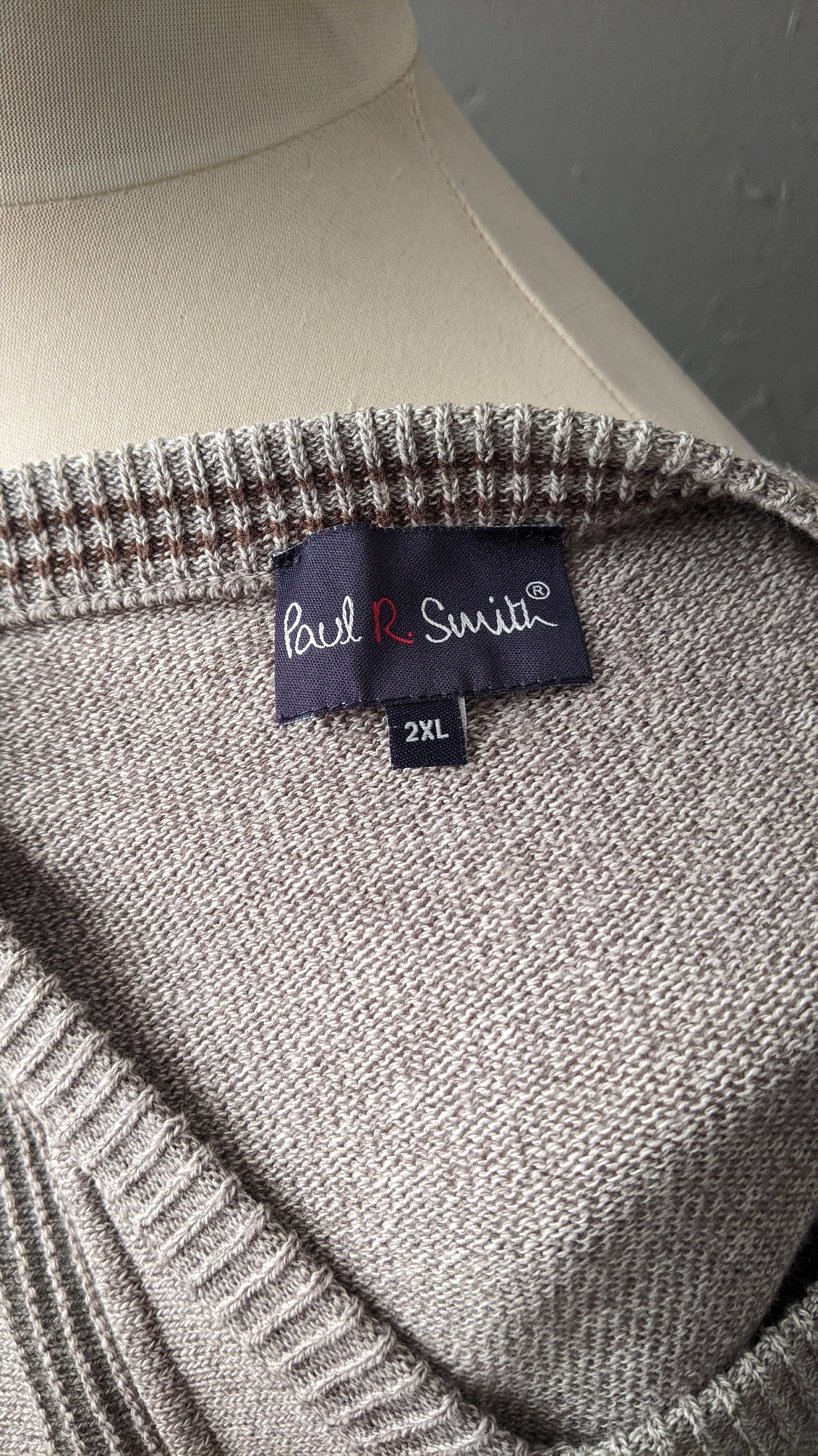 90s Paul Smith Jumper with Vertical Stripes, Size XL 48 Chest