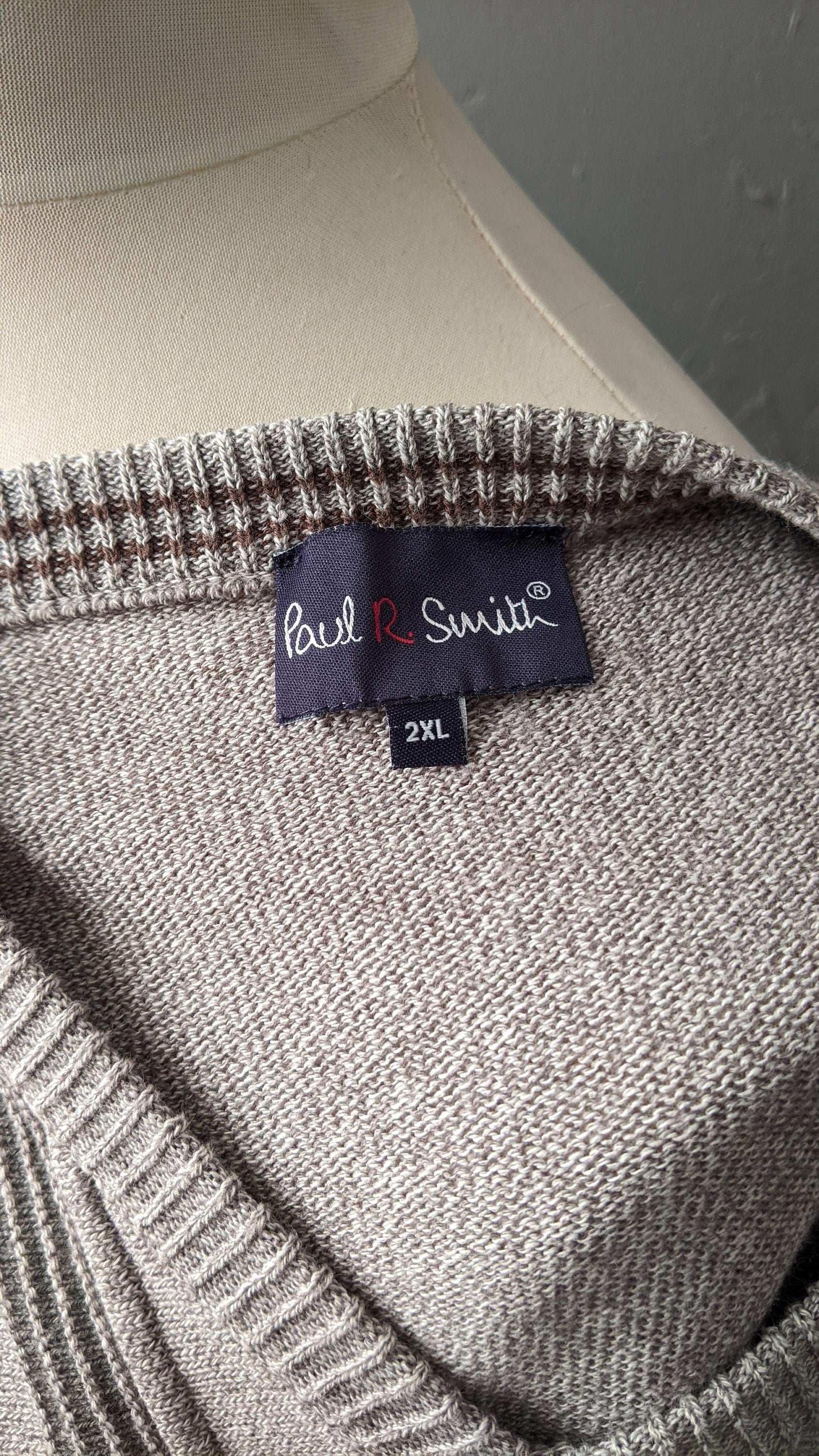 90s Paul Smith Jumper with Vertical Stripes, Size XL 48 Chest
