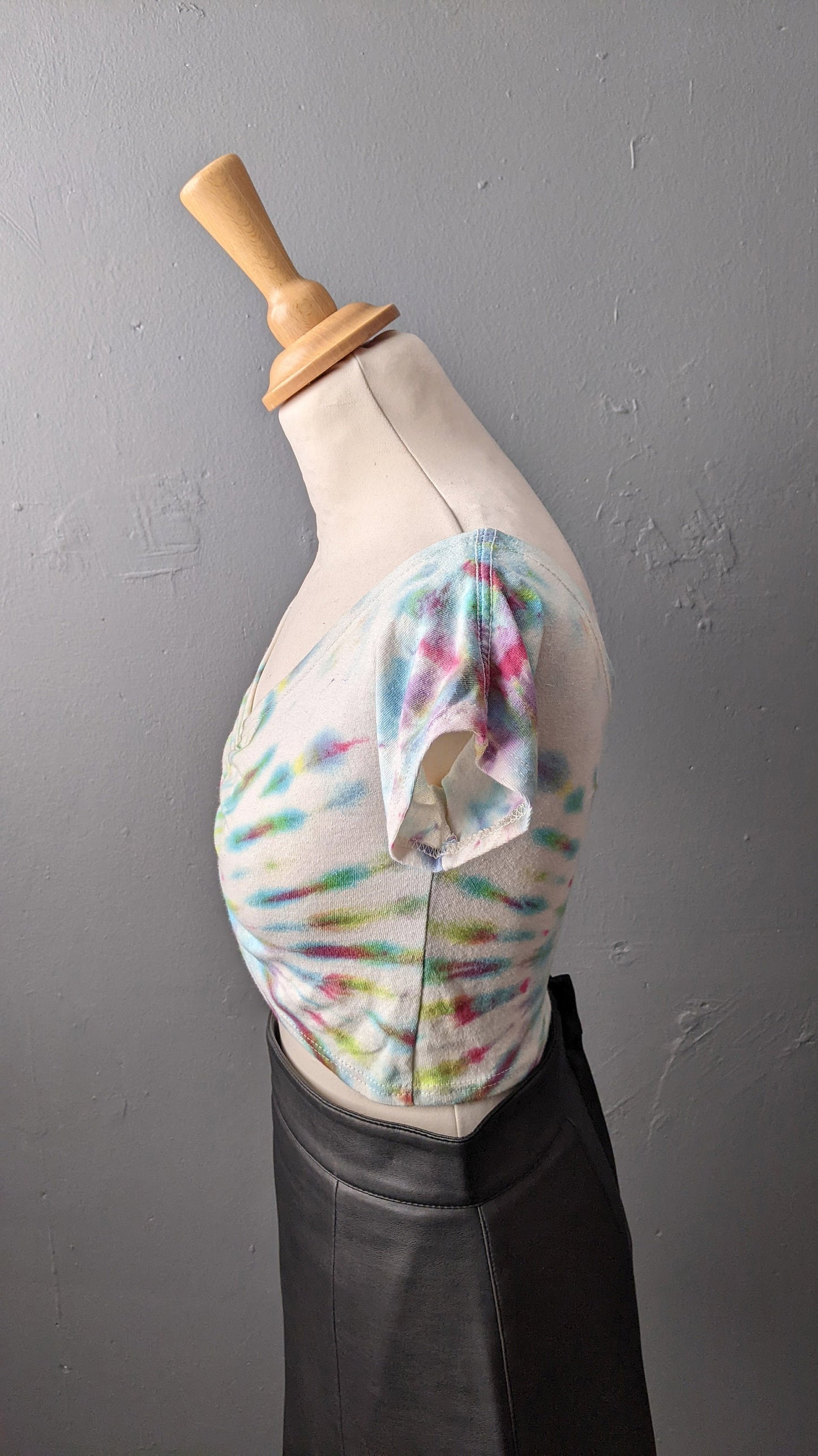 Multicoloured Tie Dye Crop Top, Size Small