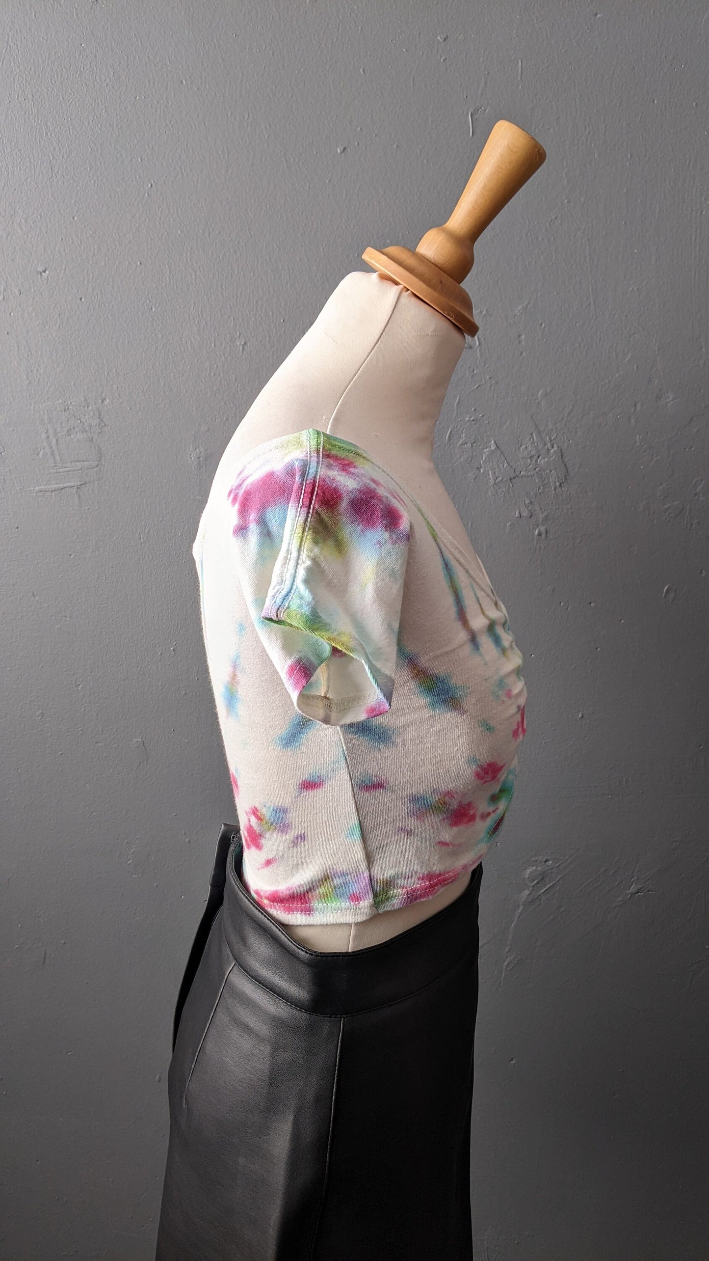 Multicoloured Tie Dye Crop Top, Size Small