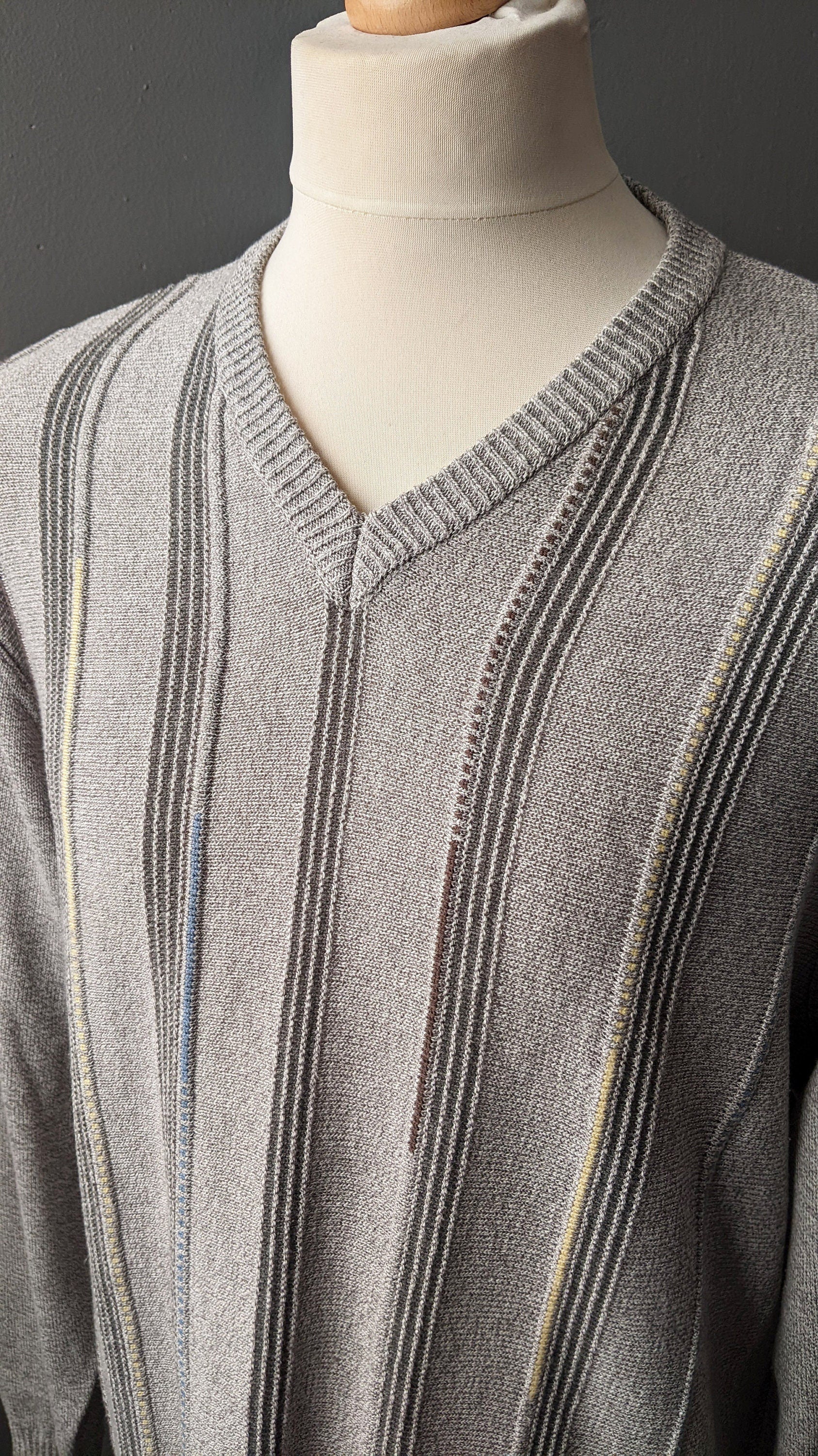 90s Paul Smith Jumper with Vertical Stripes, Size XL 48 Chest