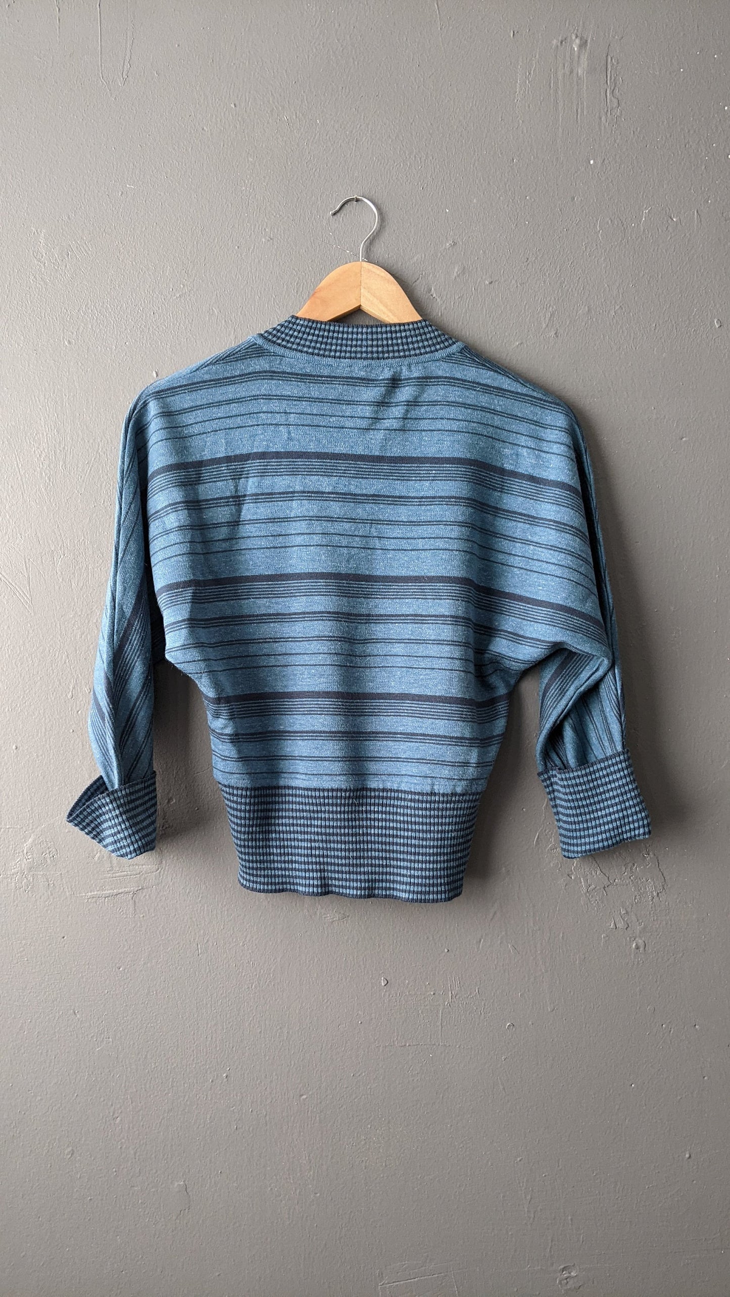 80s Short Striped Jumper by C&A, Size Small