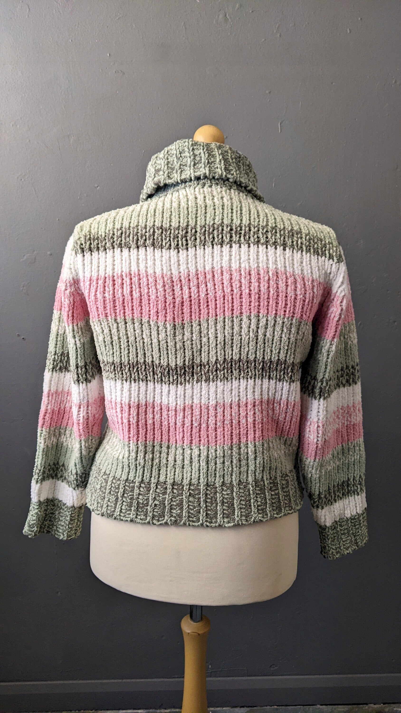 90s Turtleneck Chenille Knit Jumper, Size Medium