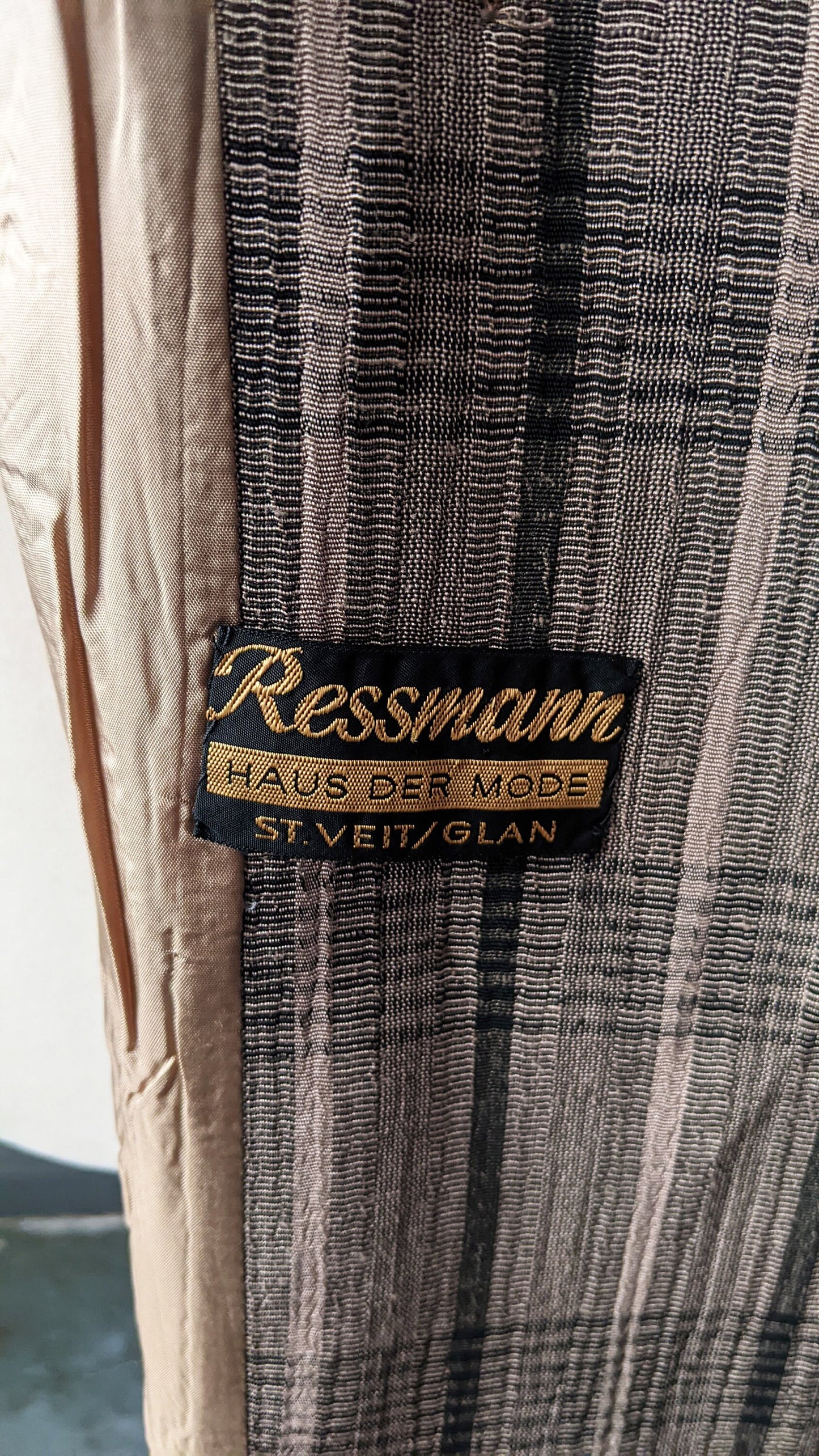 80s Rose Check Jacket by Ressmann, Boxy Dress Blazer, Size Medium Large
