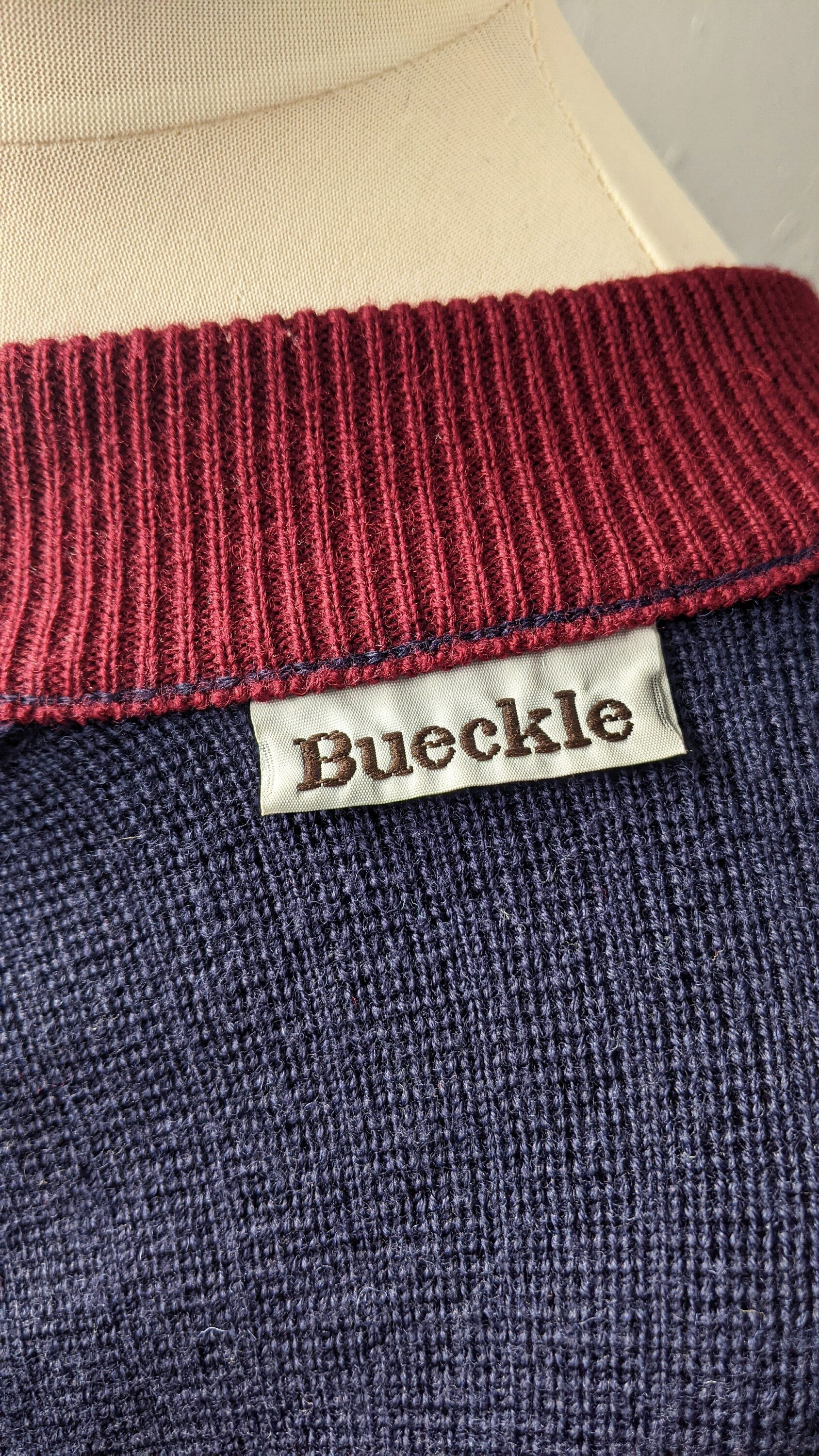 80s Mens Suede Cardigan Jacket by Bueckle, Size Large