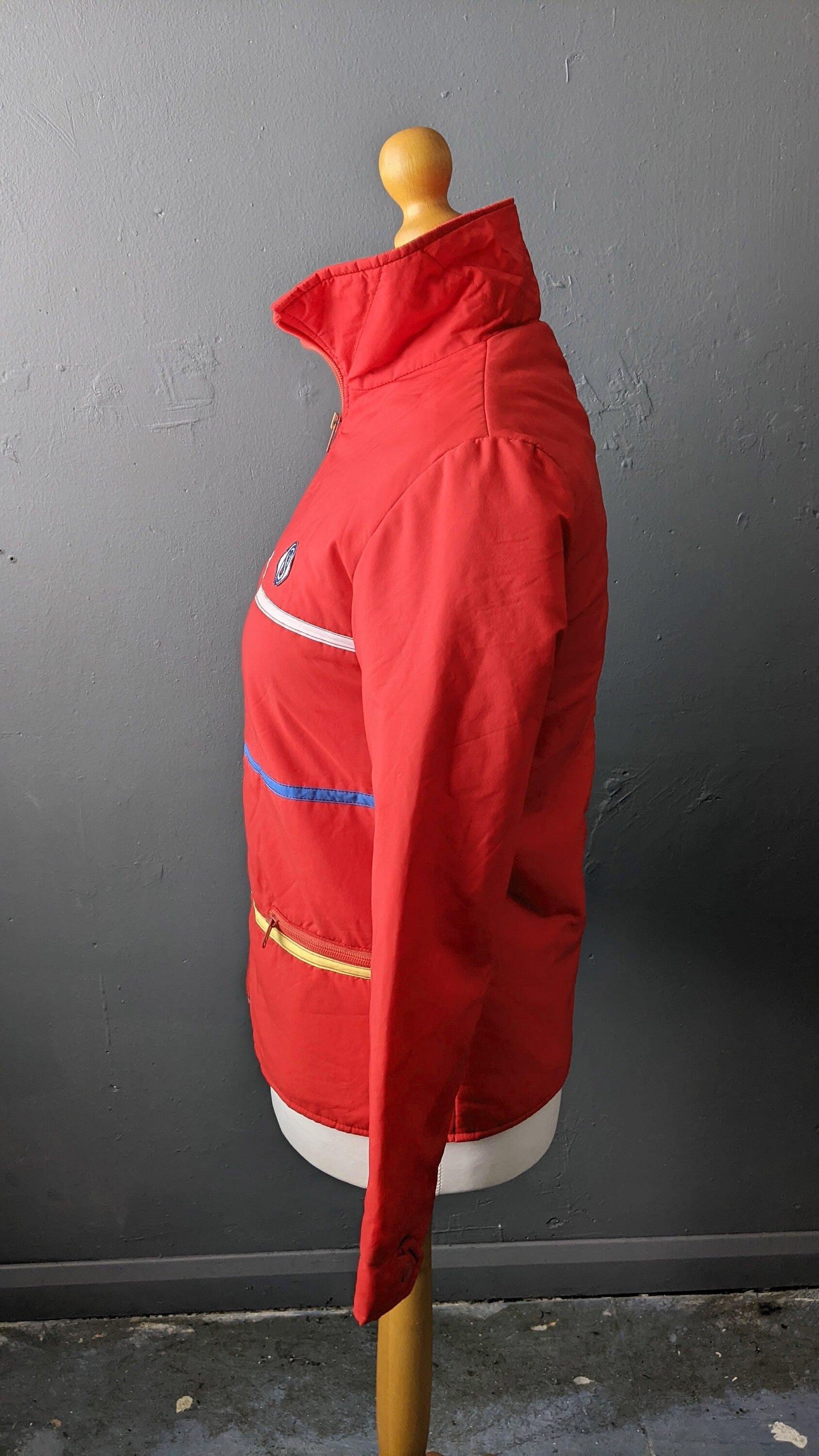 70s Sportitalia Ski Jacket, Vintage Snow Coat, Retro Winter Sports, Size Medium