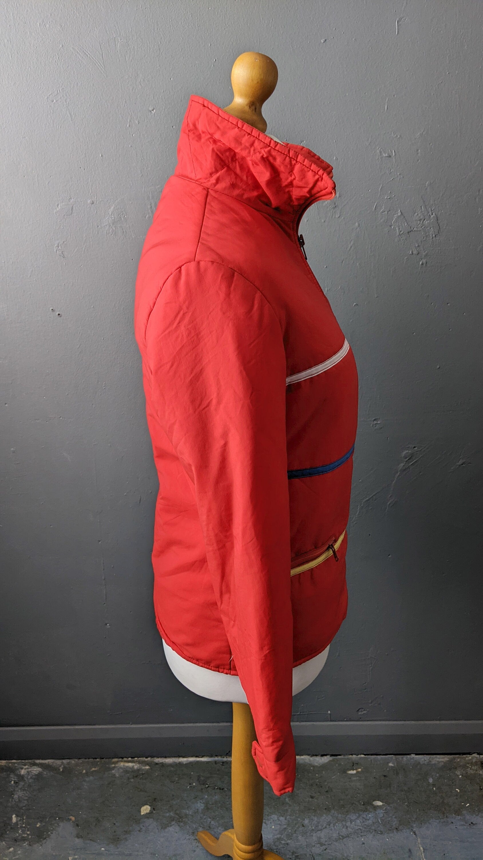 70s Sportitalia Ski Jacket, Vintage Snow Coat, Retro Winter Sports, Size Medium