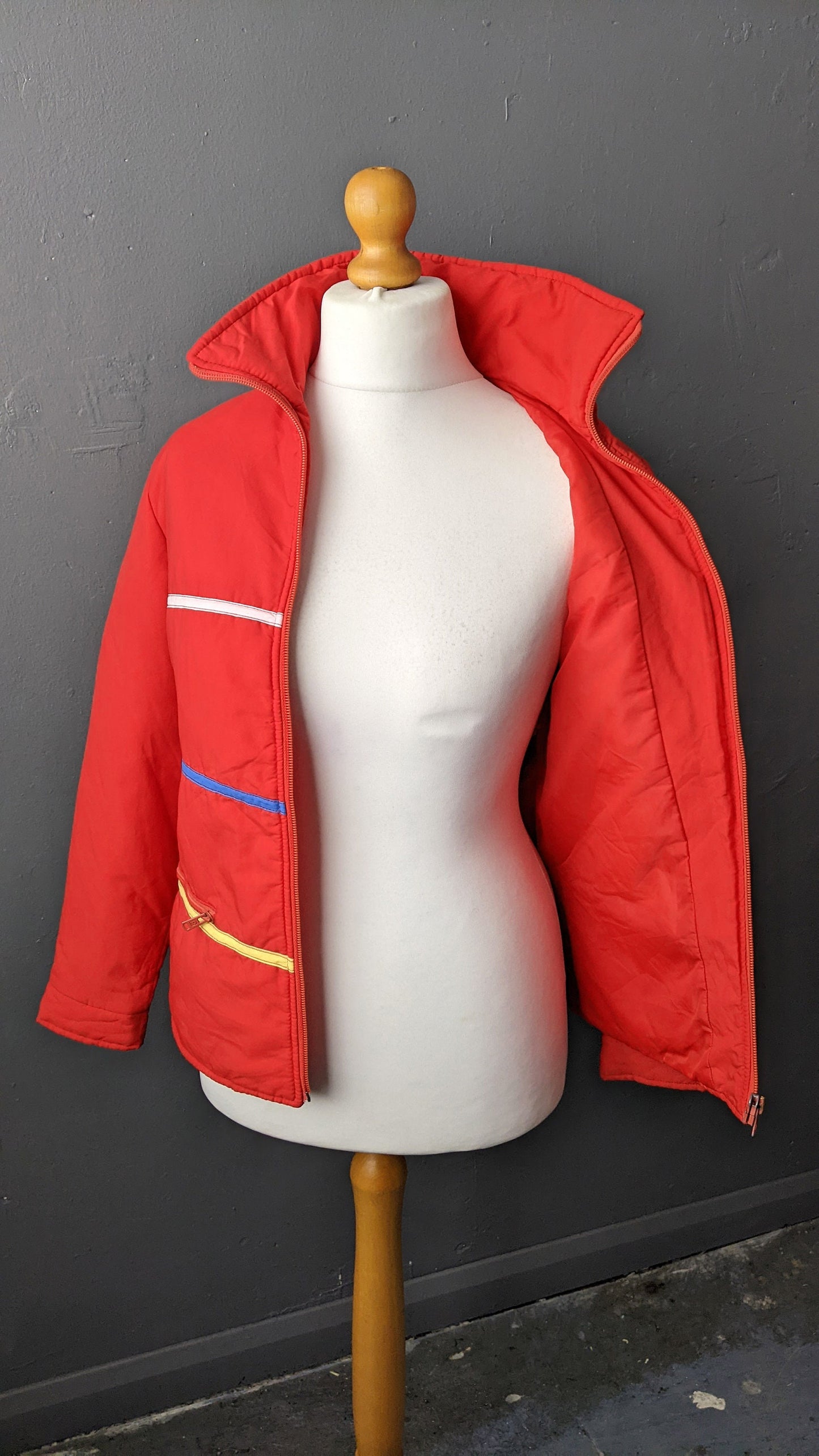 70s Sportitalia Ski Jacket, Vintage Snow Coat, Retro Winter Sports, Size Medium