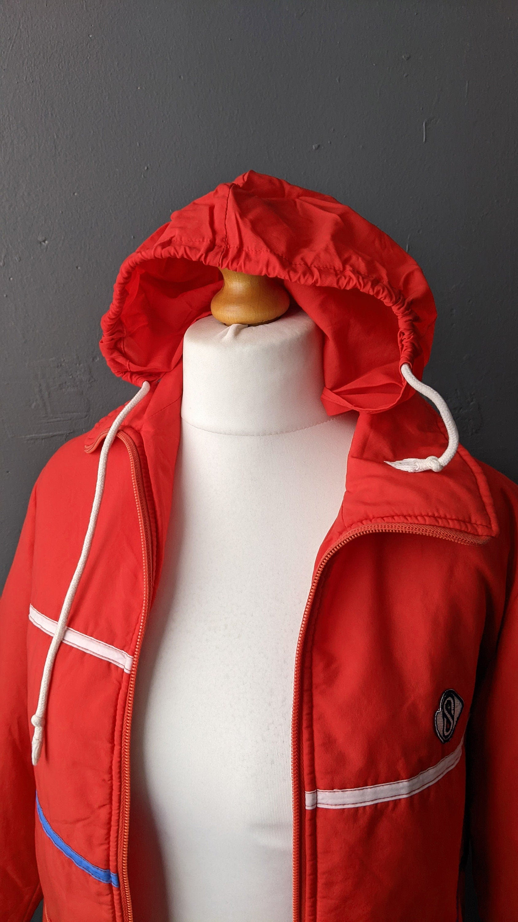 70s Sportitalia Ski Jacket, Vintage Snow Coat, Retro Winter Sports, Size Medium