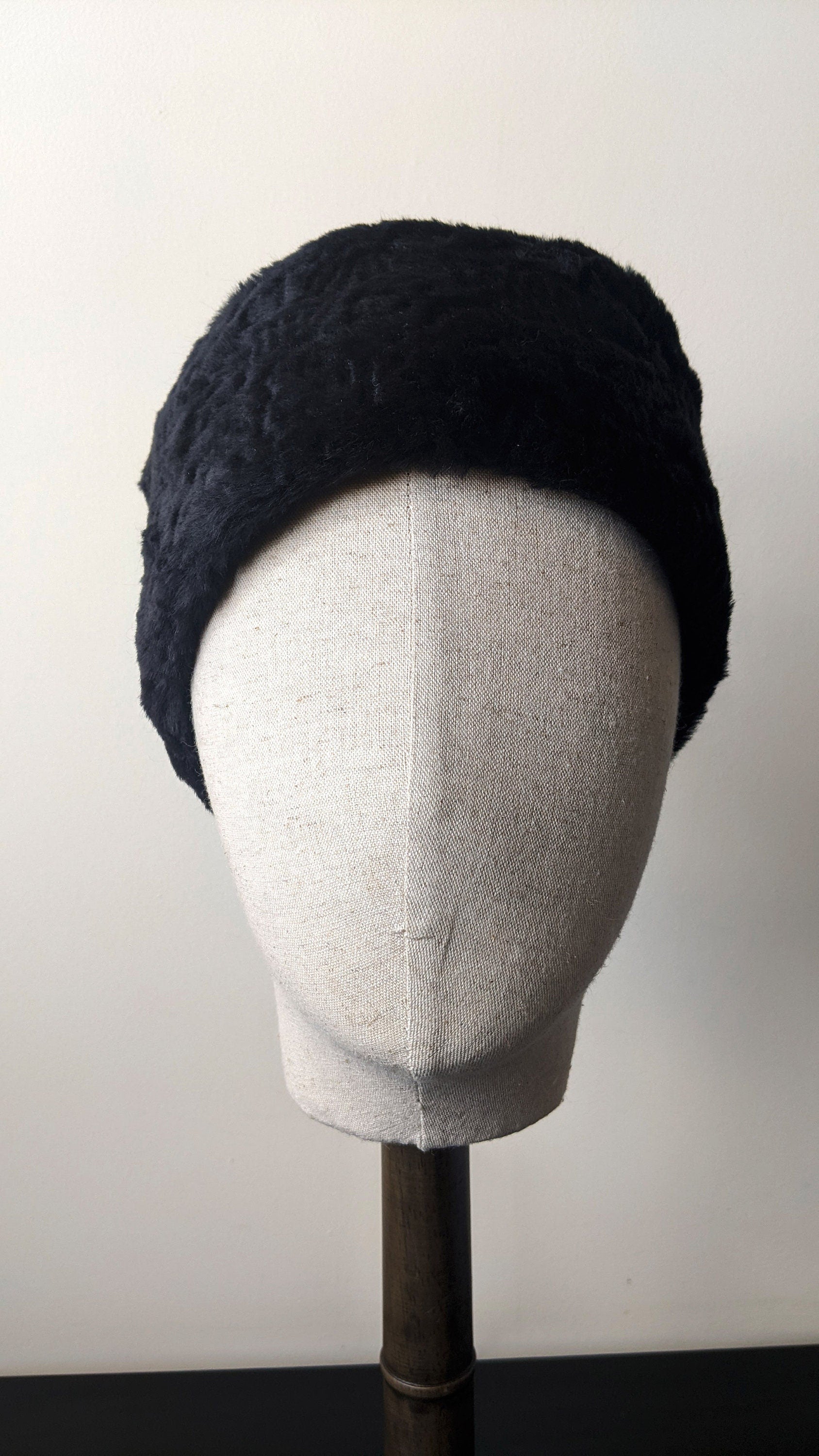 Cossack Faux Astrakhan Fur Hat, Russian Costume Headwear, Medium Size