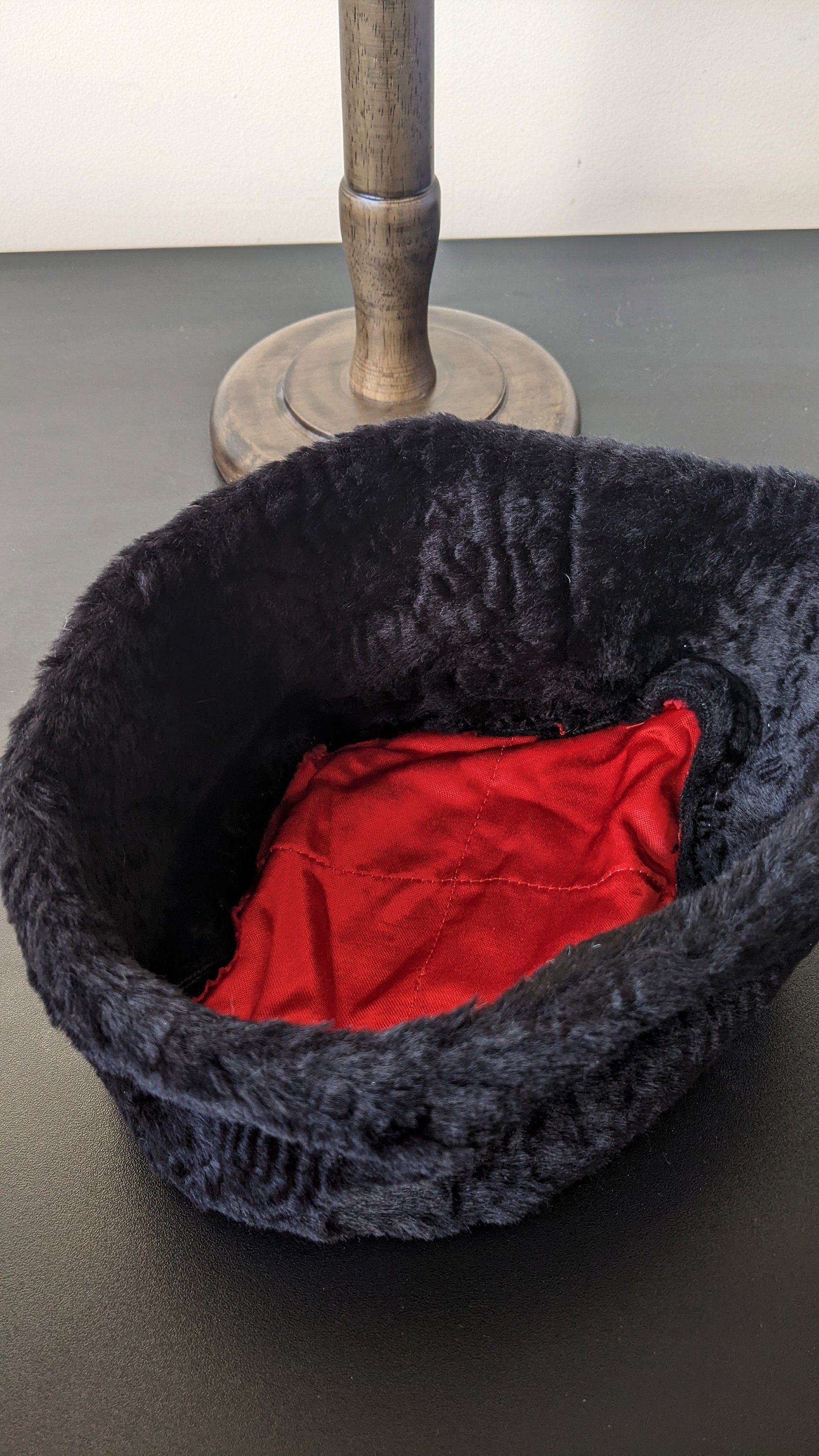 Cossack Faux Astrakhan Fur Hat, Russian Costume Headwear, Medium Size