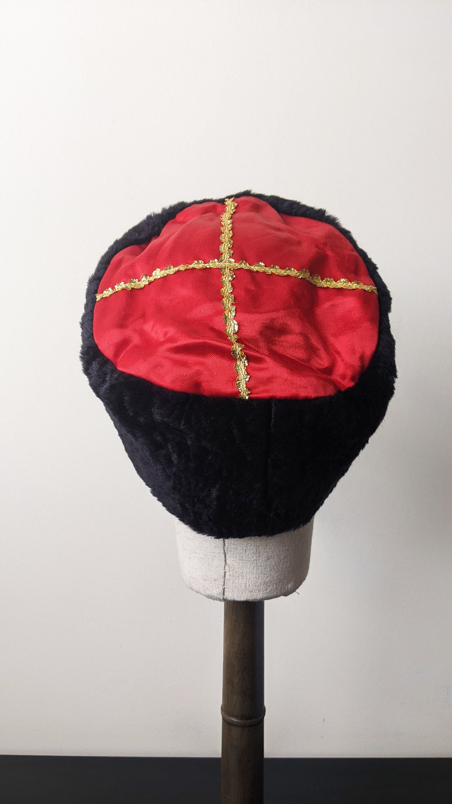 Cossack Faux Astrakhan Fur Hat, Russian Costume Headwear, Medium Size