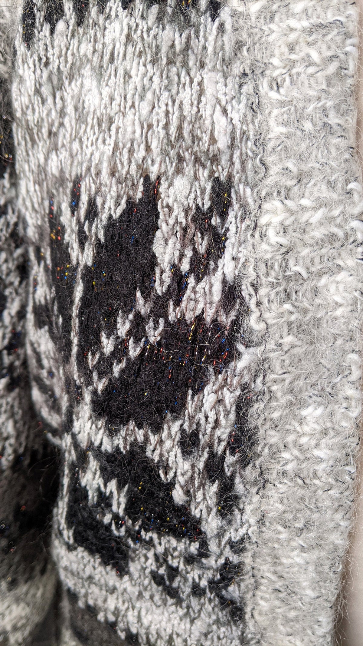 80s Apres Ski Mohair Cardigan, Nordic Style Chic, Size Small