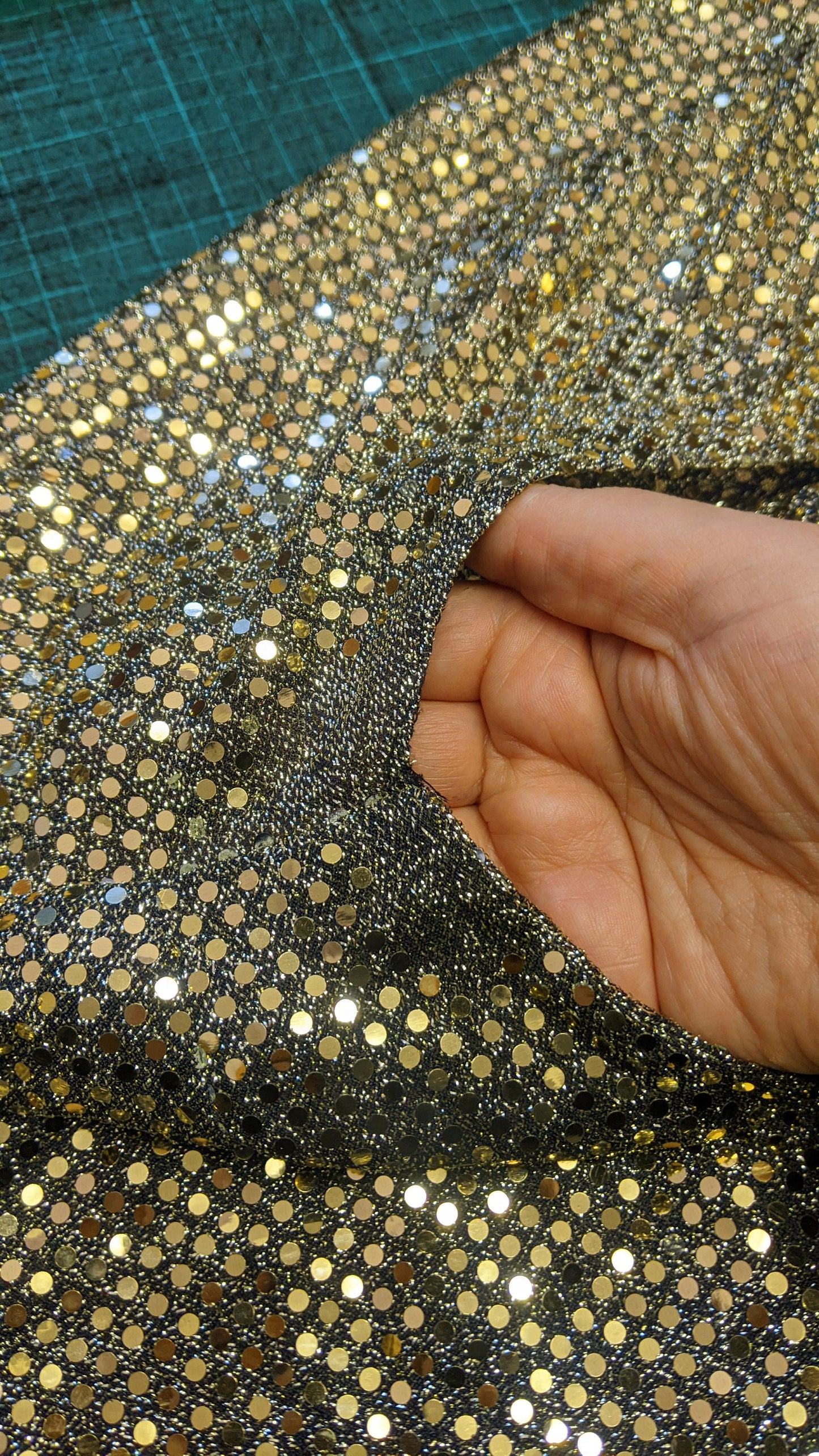 Gold Sequin Tank Vest, Sparkly Sleeveless Party Top, Size Small