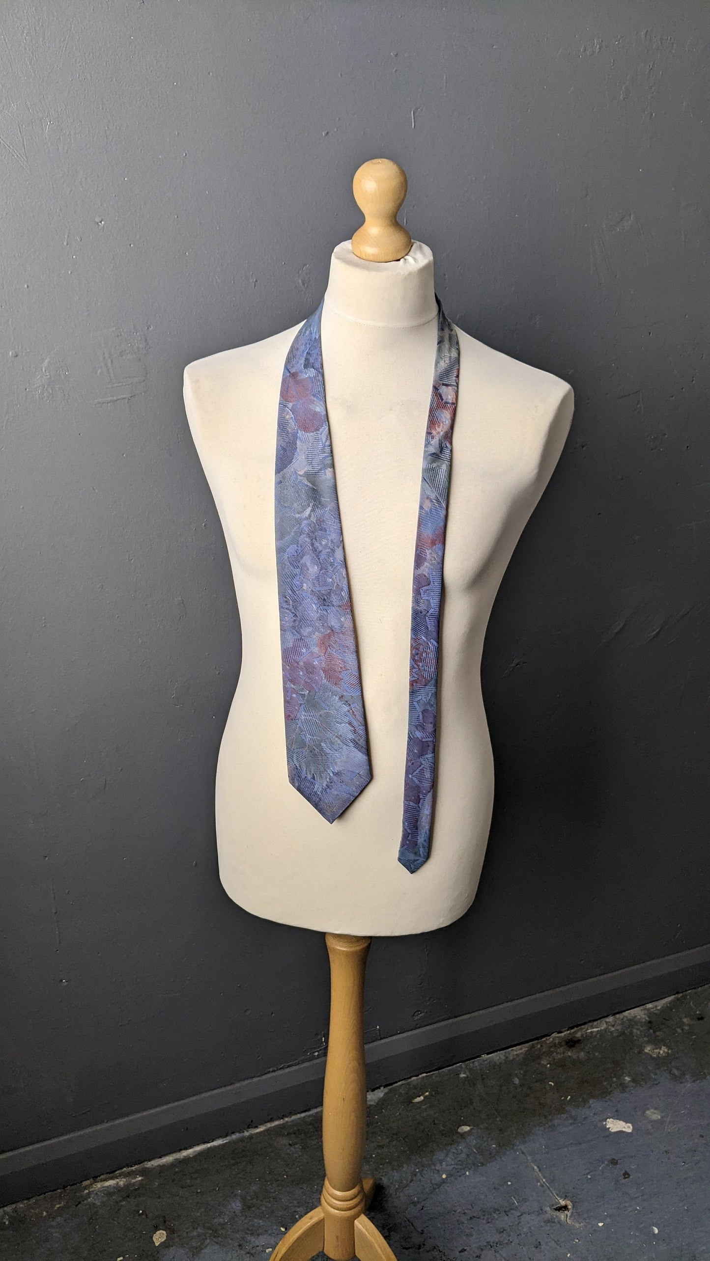 80s Abstract Pastels Tie, Canda Modernist Necktie