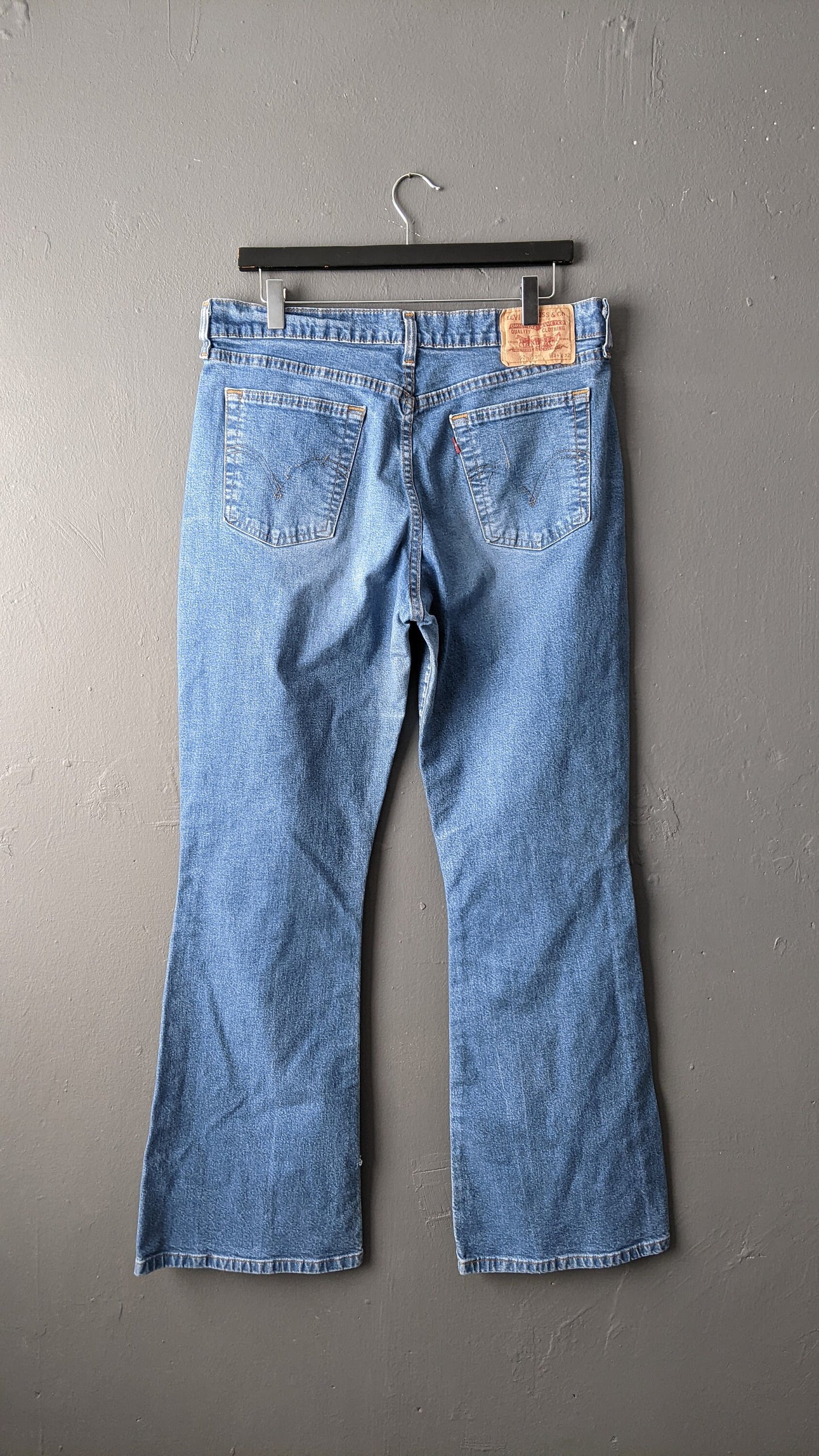 90s Levis 584 Bootcut Jeans, Vintage Stretch Denim, 34 Waist Size Large