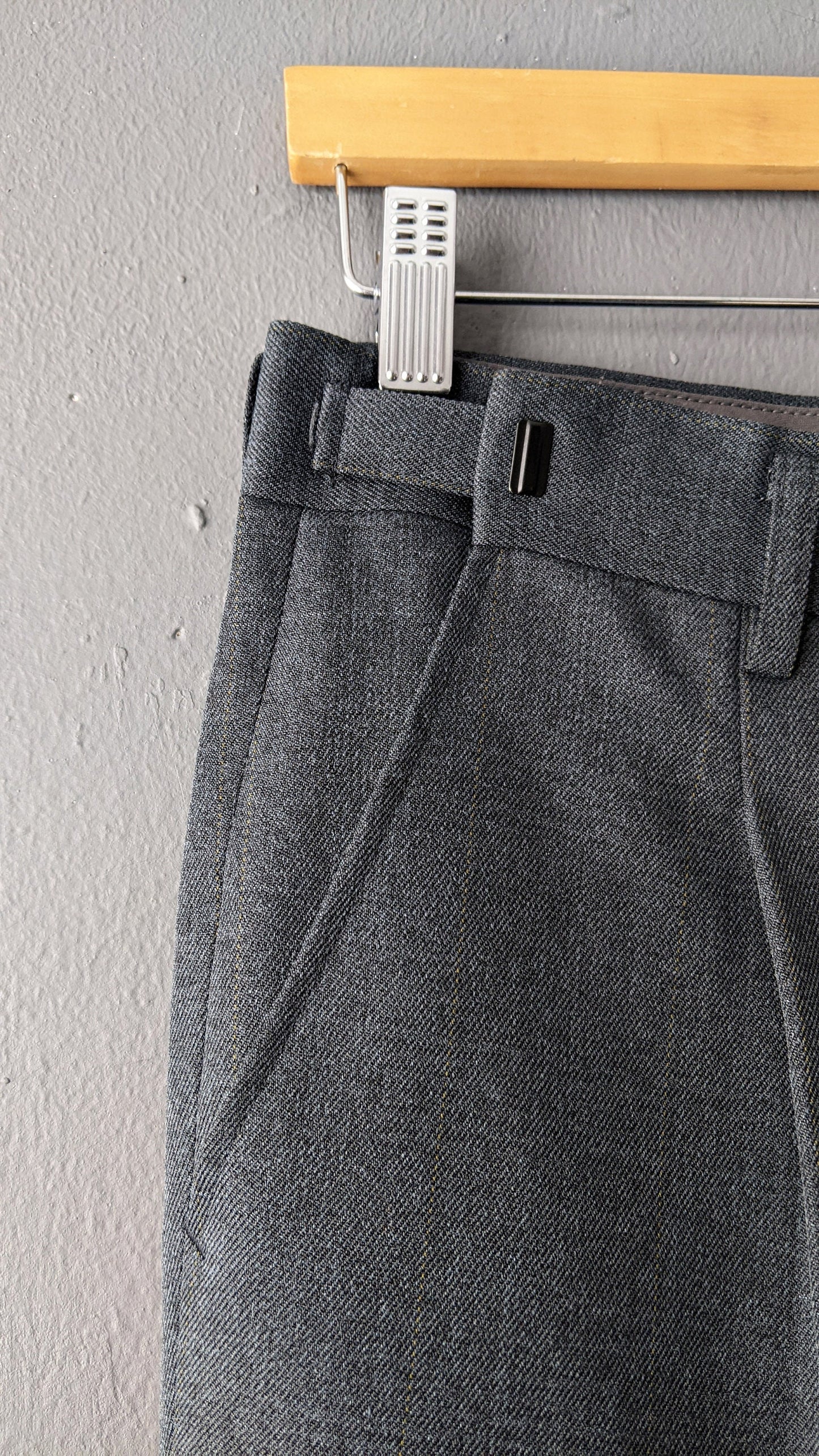 90s Mens Smart Trousers, Adjustable Waistband, Size Small 28 30 Waist