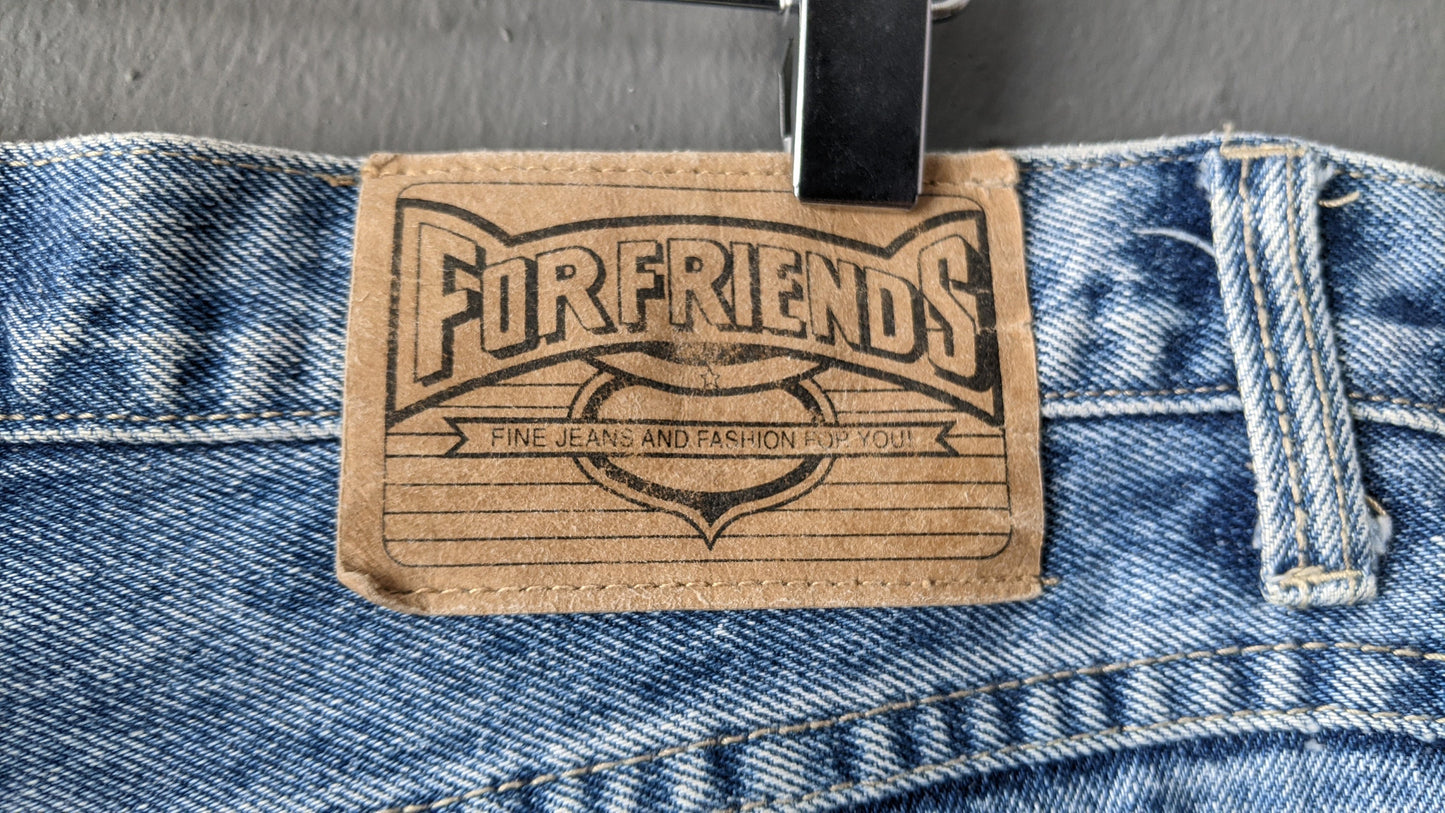 Mens 80s Acid Wash Jeans, Vintage Stonewash Denim, 38 Waist XL