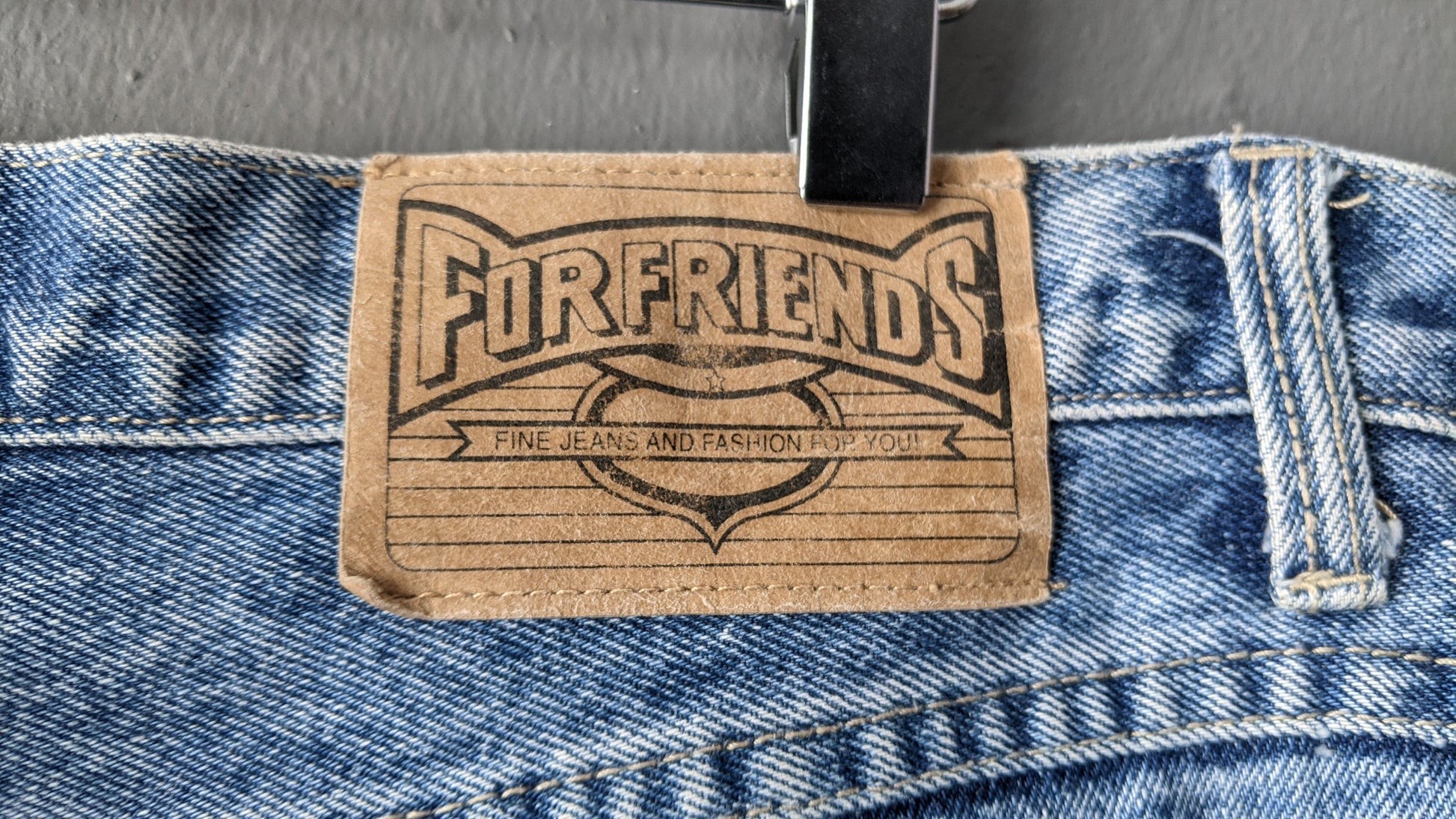 Mens 80s Acid Wash Jeans, Vintage Stonewash Denim, 38 Waist XL