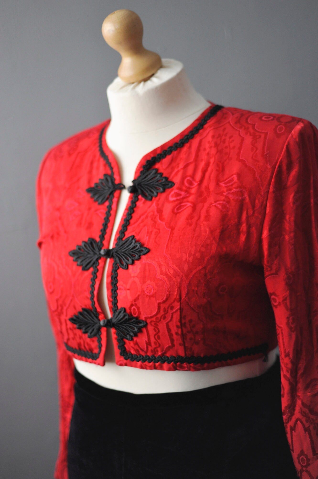 80s Cropped Jacket by Jessica Howard, Matador Style Bolero, Size Medium