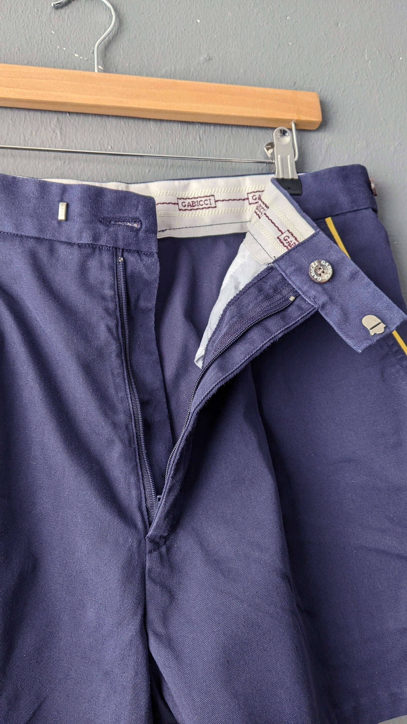 90s Mens Tennis Shorts, Navy Blue Gabicci Menswear, Size Small 32 34 Waist