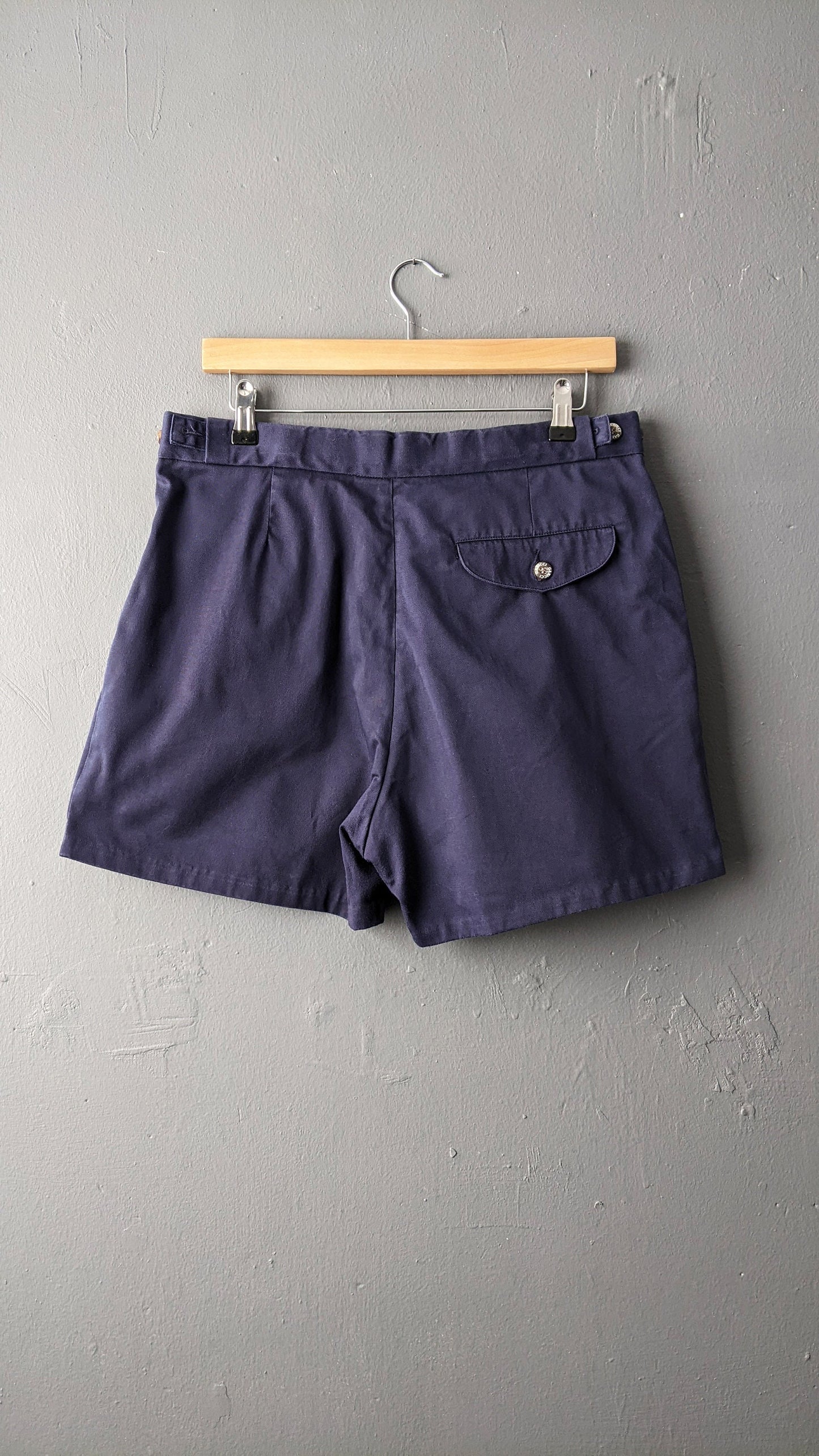 90s Mens Tennis Shorts, Navy Blue Gabicci Menswear, Size Small 32 34 Waist