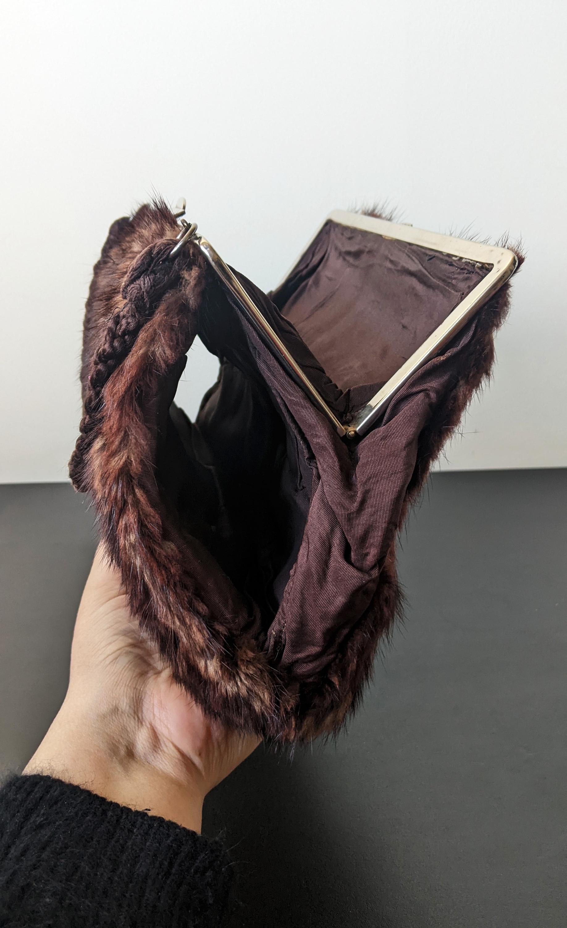 Vintage Mink Fur Muff Handbag