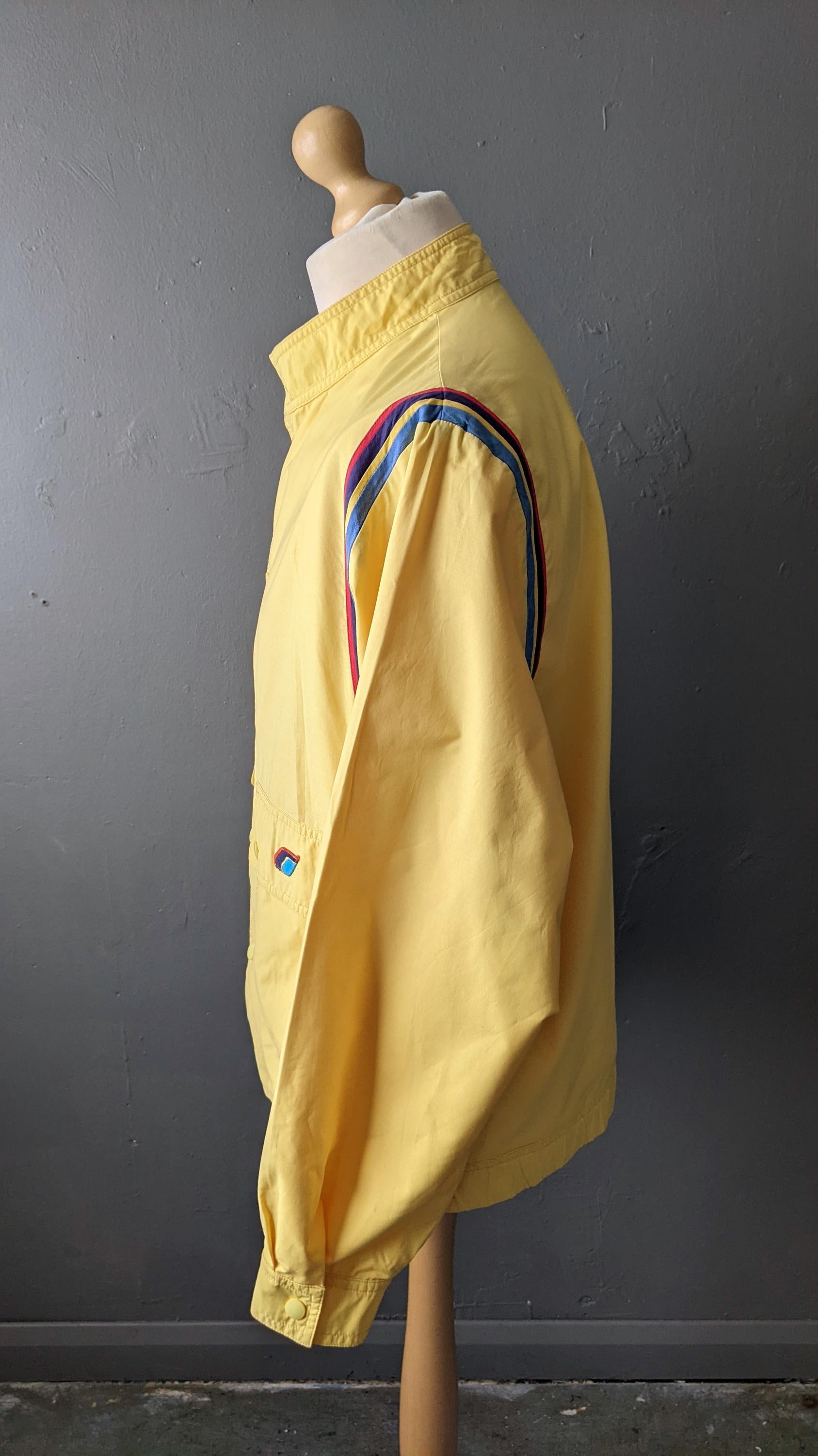 80s Mens Sports Jacket by Jean Baptiste Mulliez, Lightweight Windbreaker, Size Large 44 46 chest