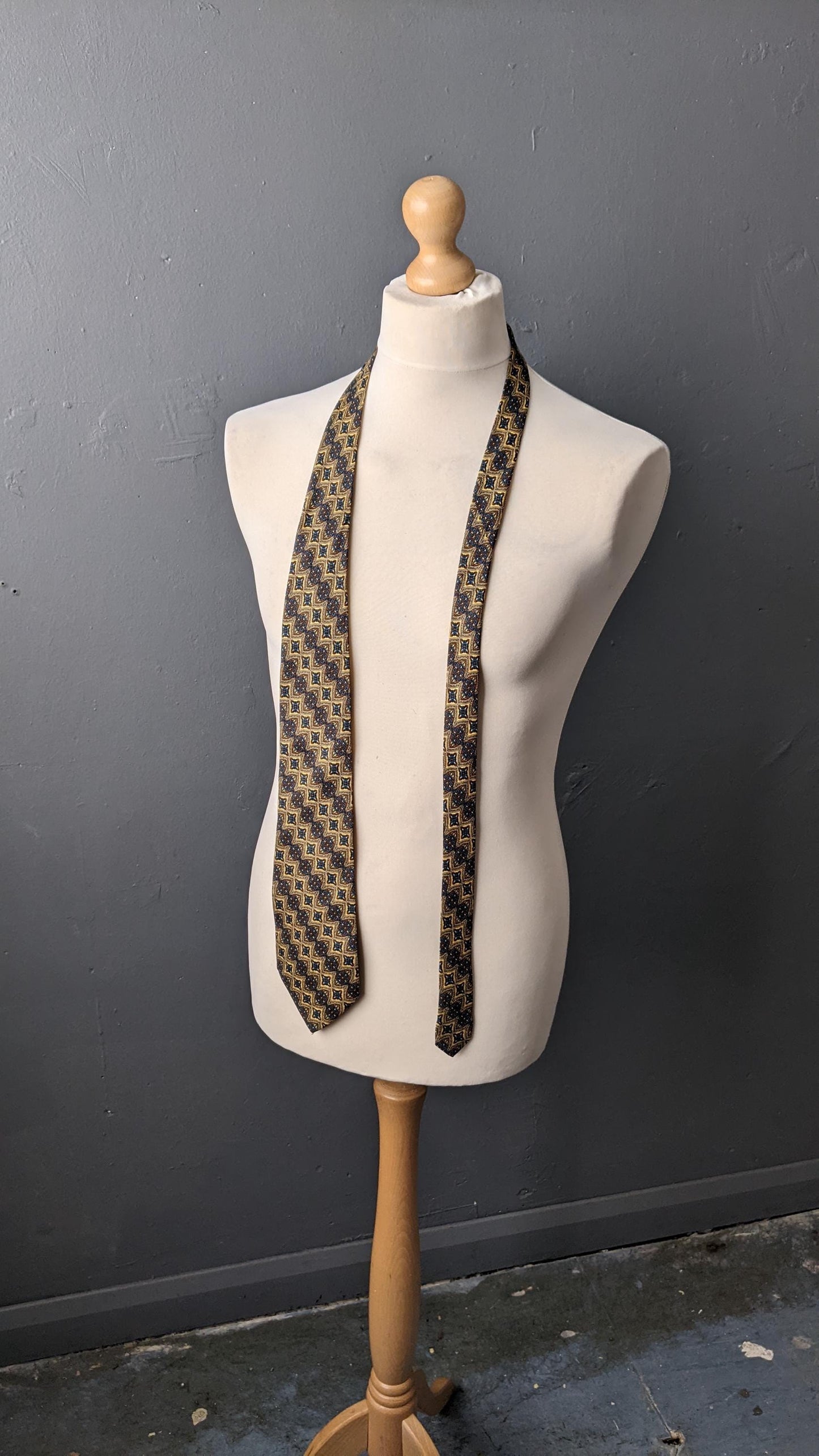90s Italian Silk Tie by Canasta, Rococco Necktie