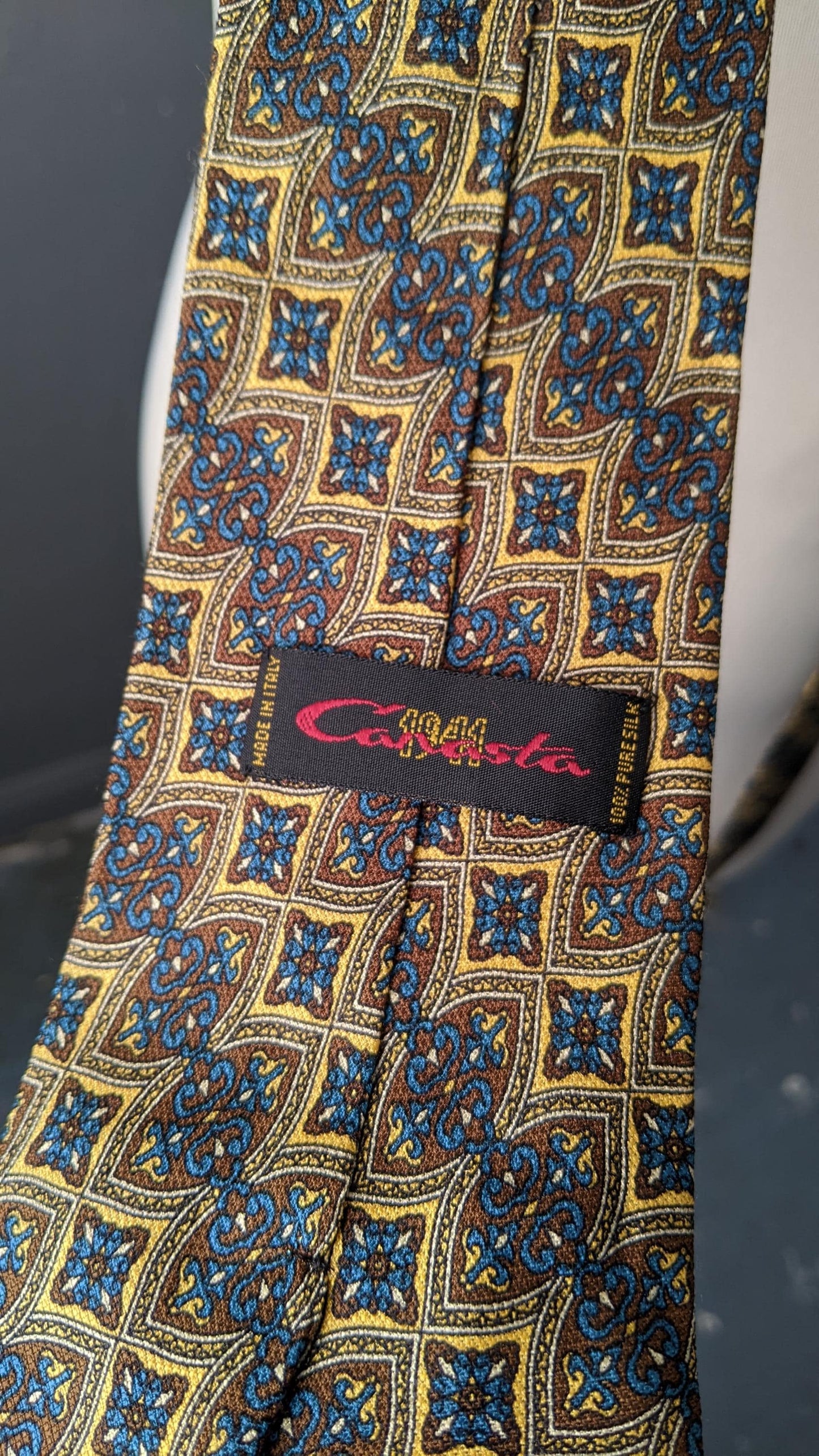 90s Italian Silk Tie by Canasta, Rococco Necktie