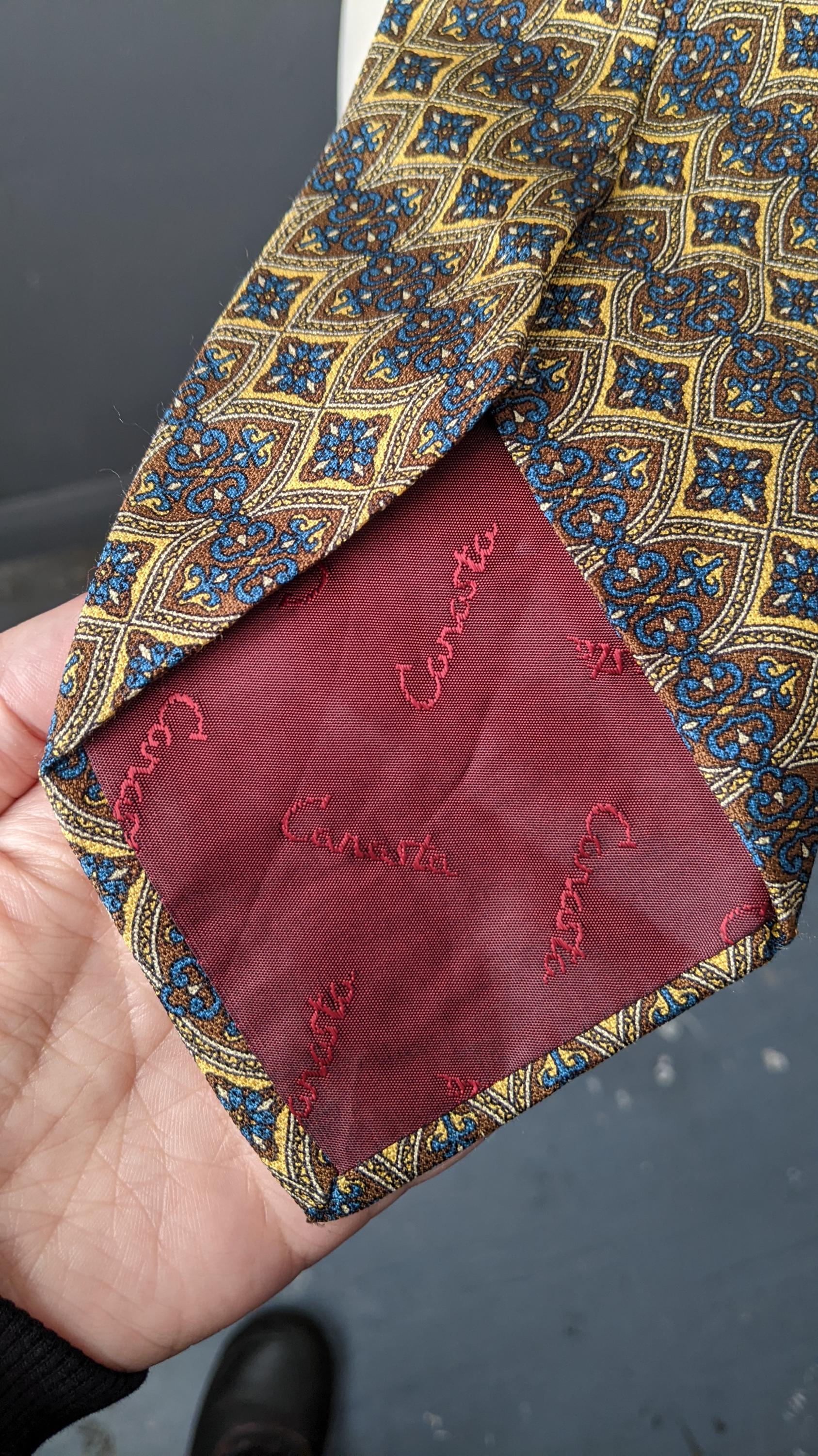 90s Italian Silk Tie by Canasta, Rococco Necktie