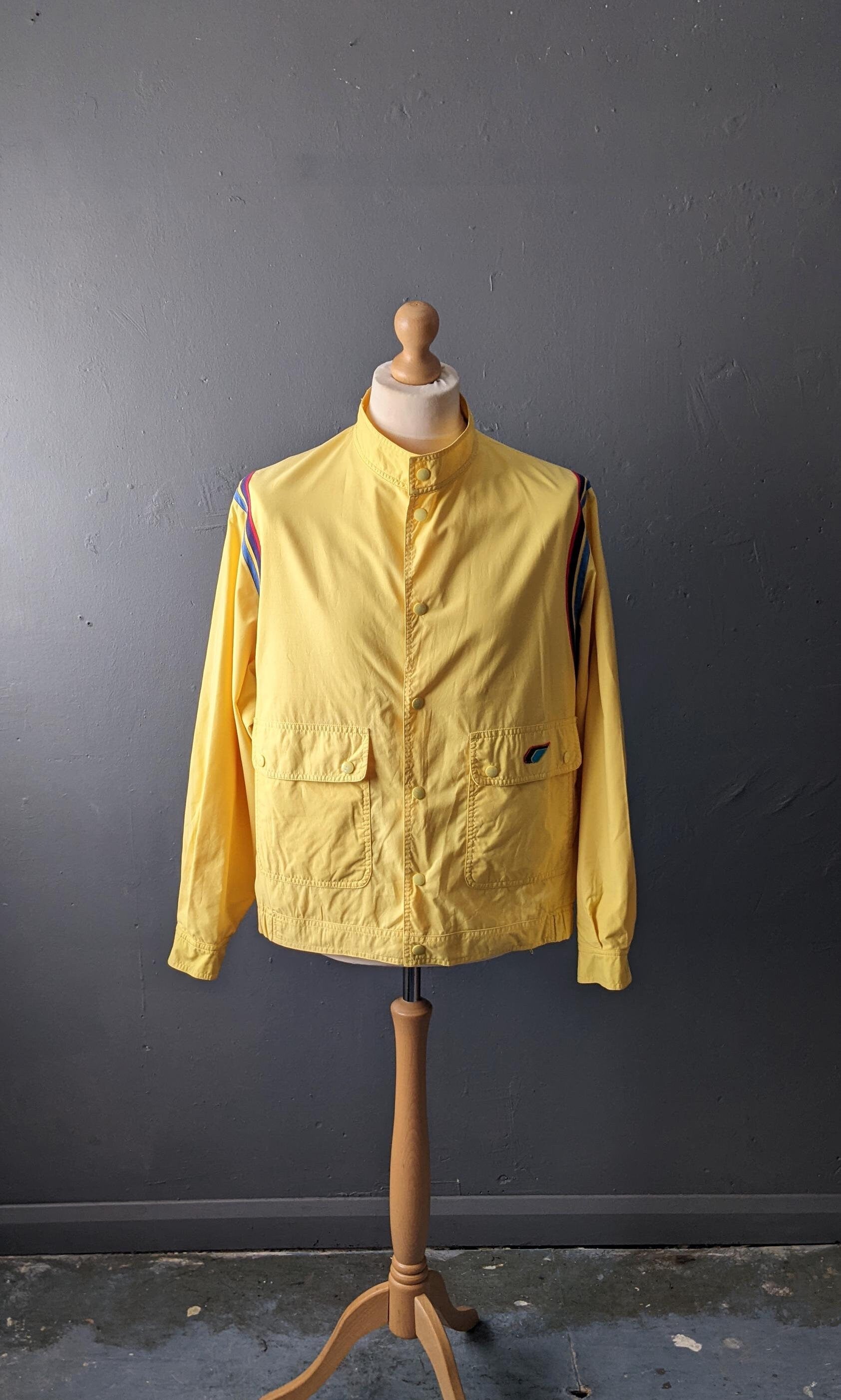 80s Mens Sports Jacket by Jean Baptiste Mulliez, Lightweight Windbreaker, Size Large 44 46 chest