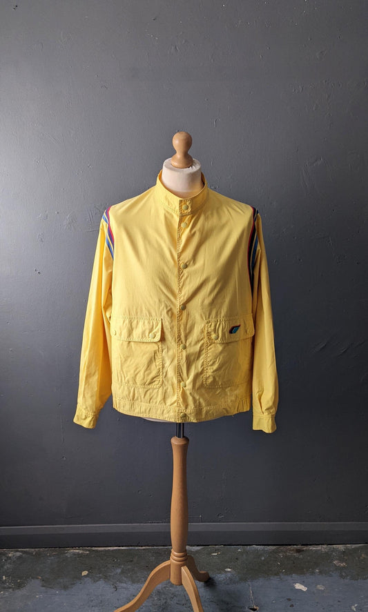 80s Mens Sports Jacket by Jean Baptiste Mulliez, Lightweight Windbreaker, Size Large 44 46 chest