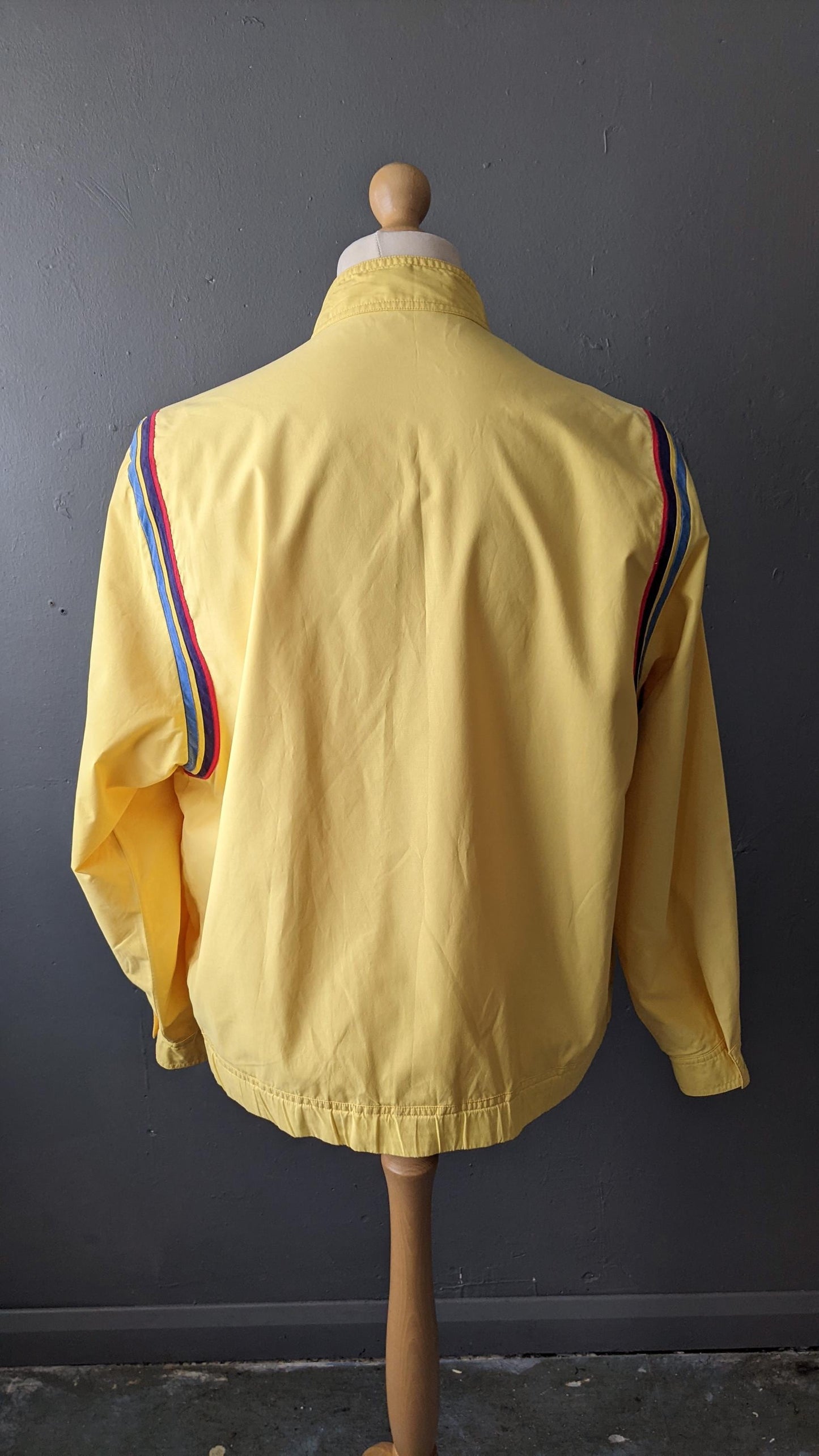 80s Mens Sports Jacket by Jean Baptiste Mulliez, Lightweight Windbreaker, Size Large 44 46 chest