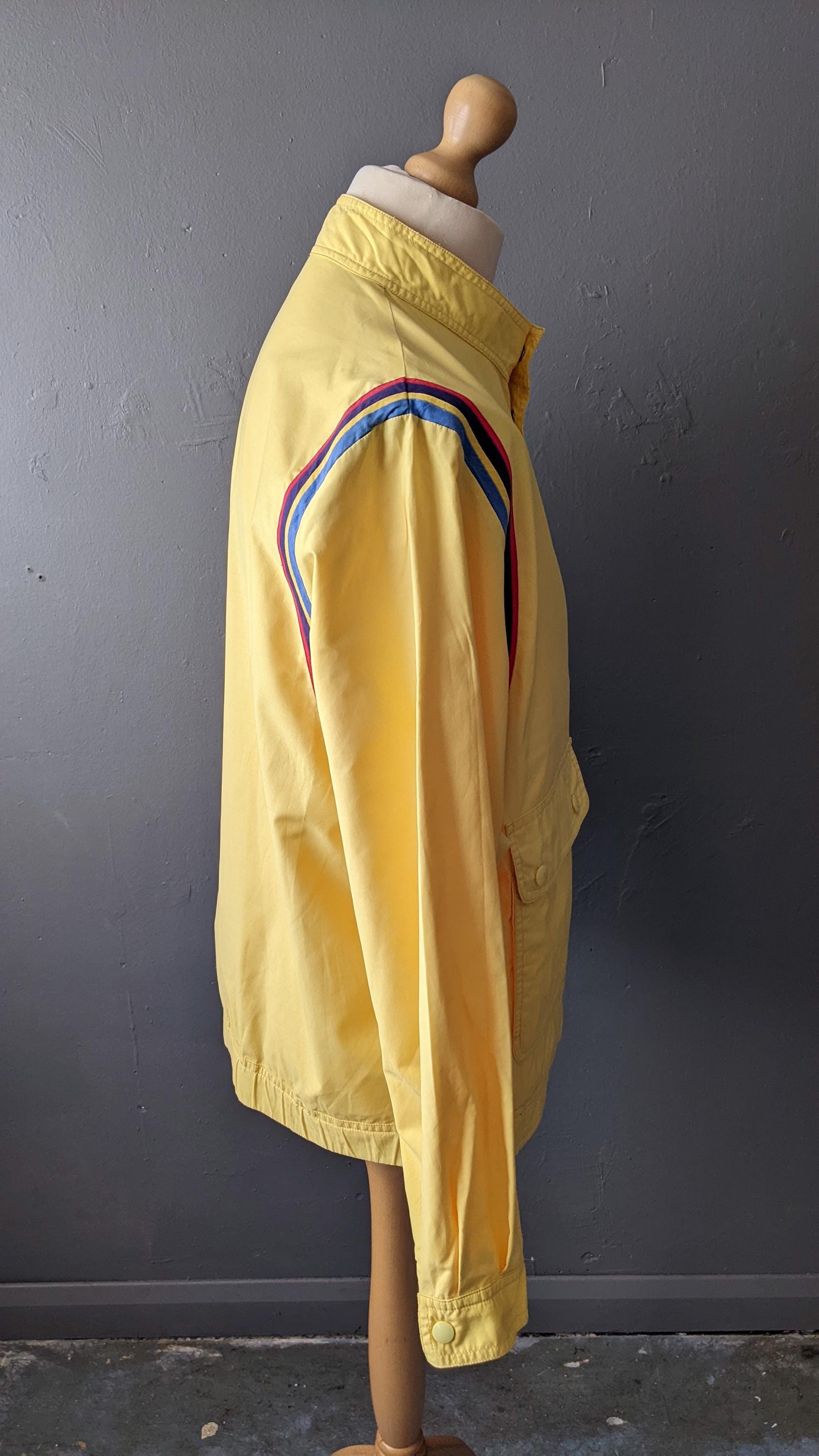 80s Mens Sports Jacket by Jean Baptiste Mulliez, Lightweight Windbreaker, Size Large 44 46 chest