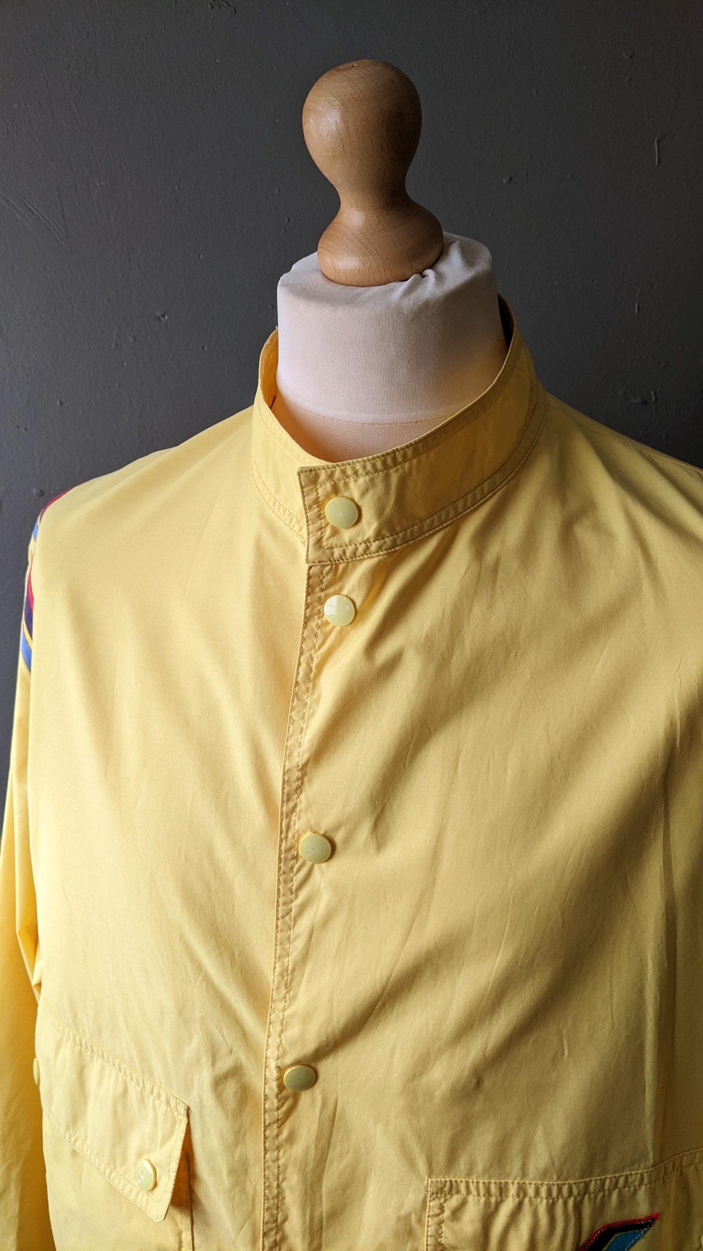 80s Mens Sports Jacket by Jean Baptiste Mulliez, Lightweight Windbreaker, Size Large 44 46 chest
