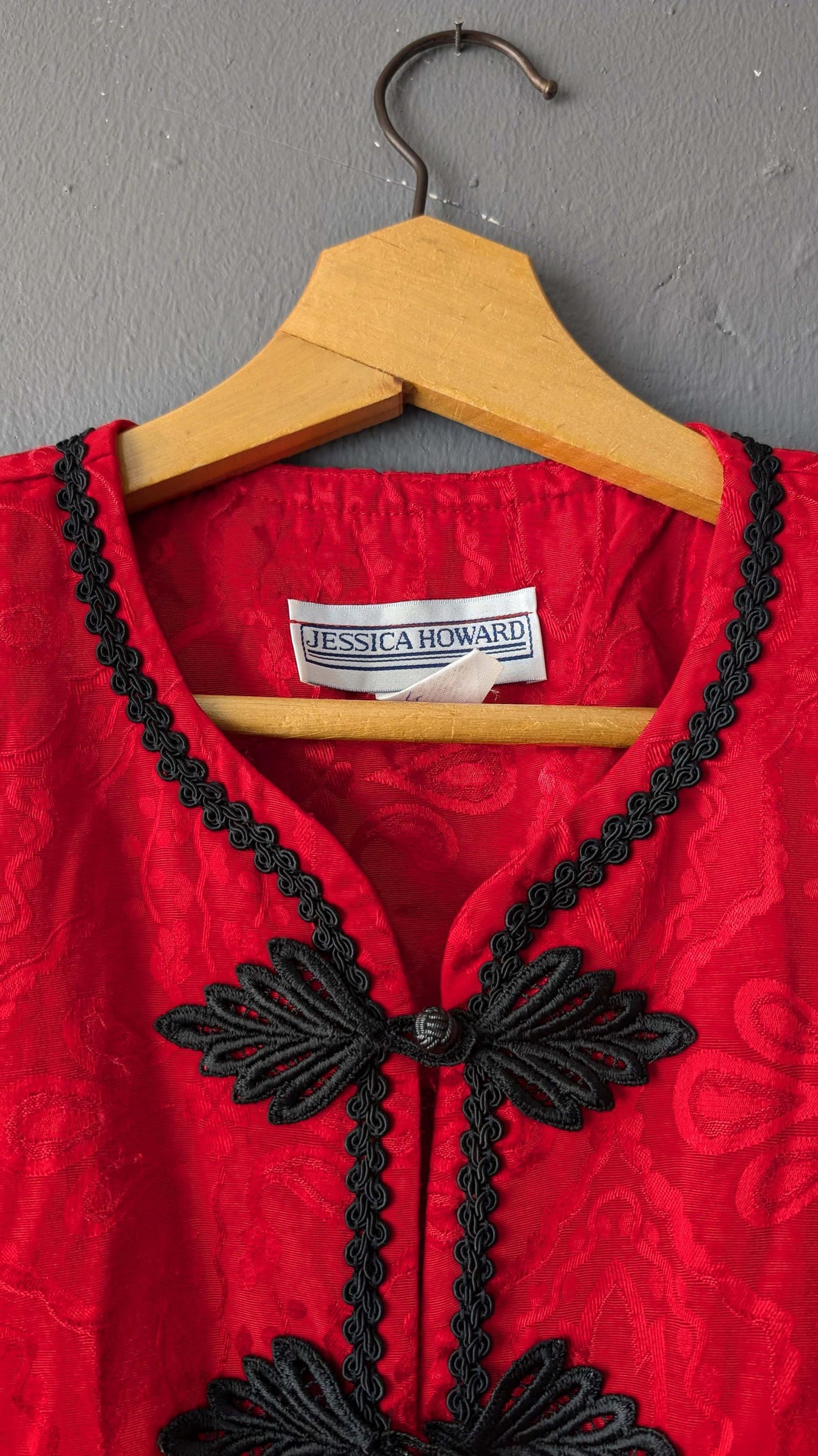 80s Cropped Jacket by Jessica Howard, Matador Style Bolero, Size Medium