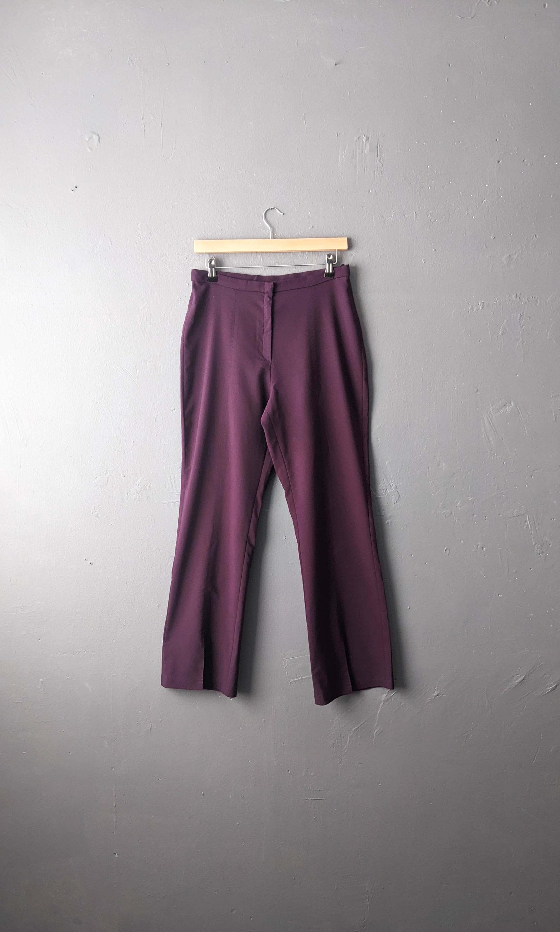 90s Purple Bootcut Trousers, Size Medium