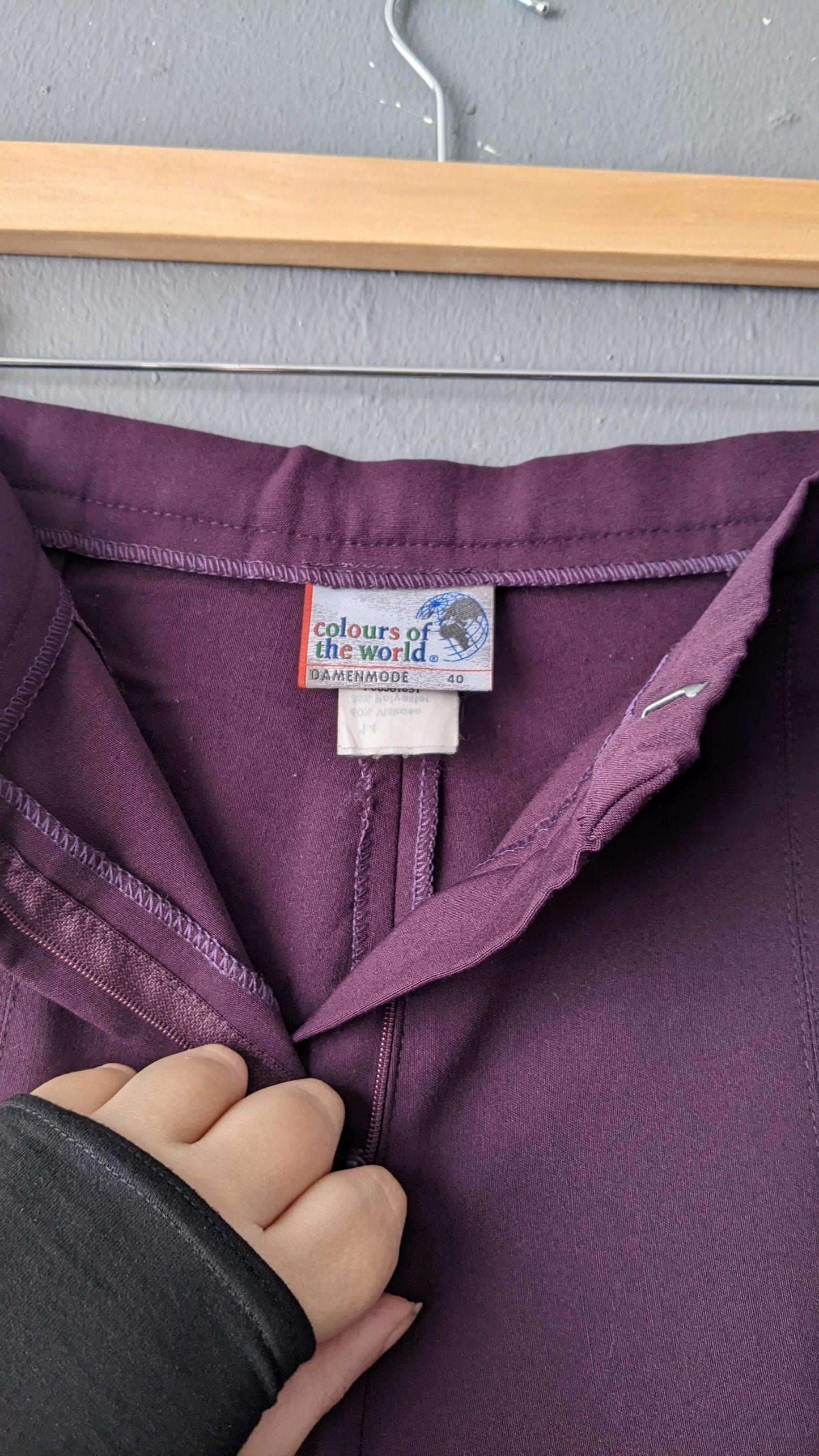 90s Purple Bootcut Trousers, Size Medium