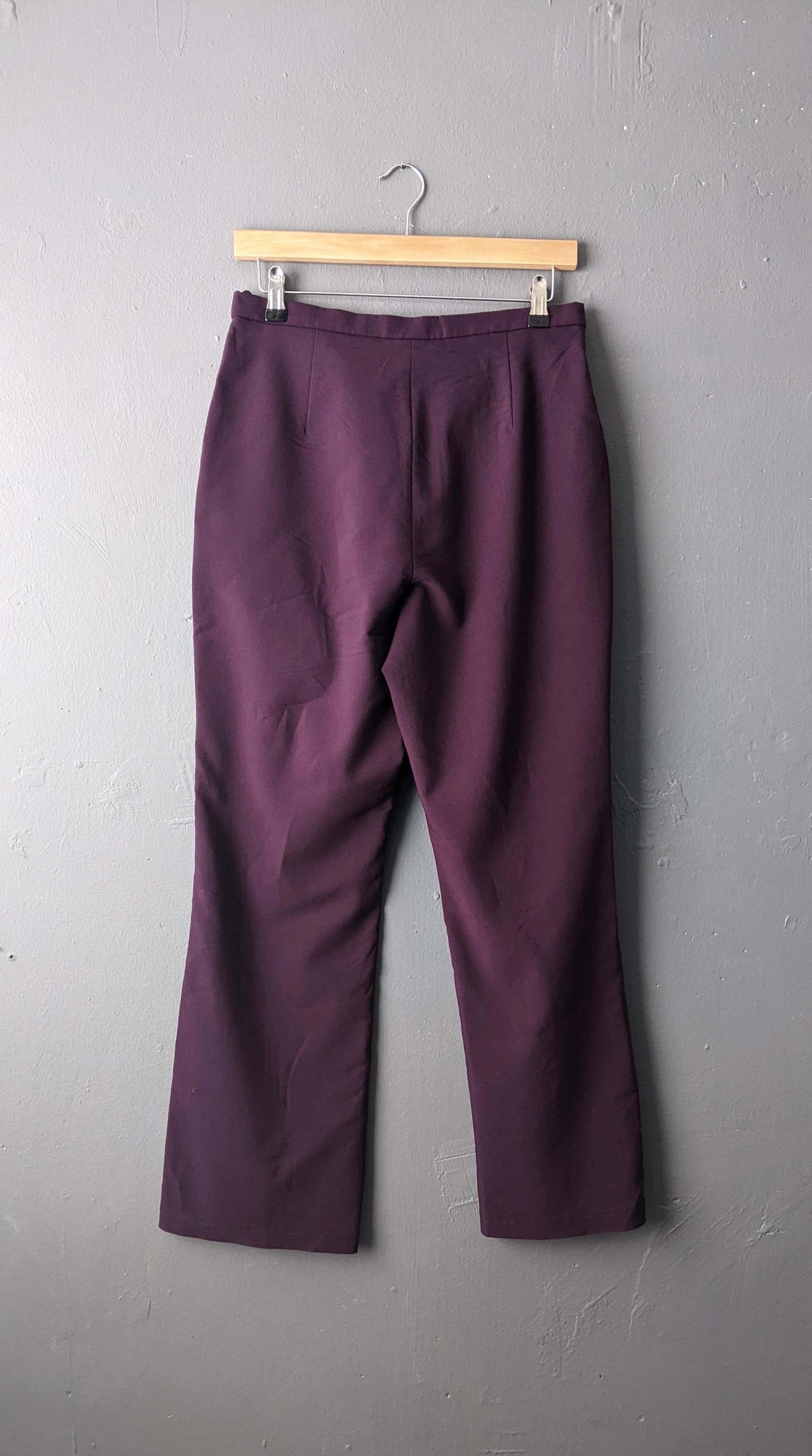90s Purple Bootcut Trousers, Size Medium