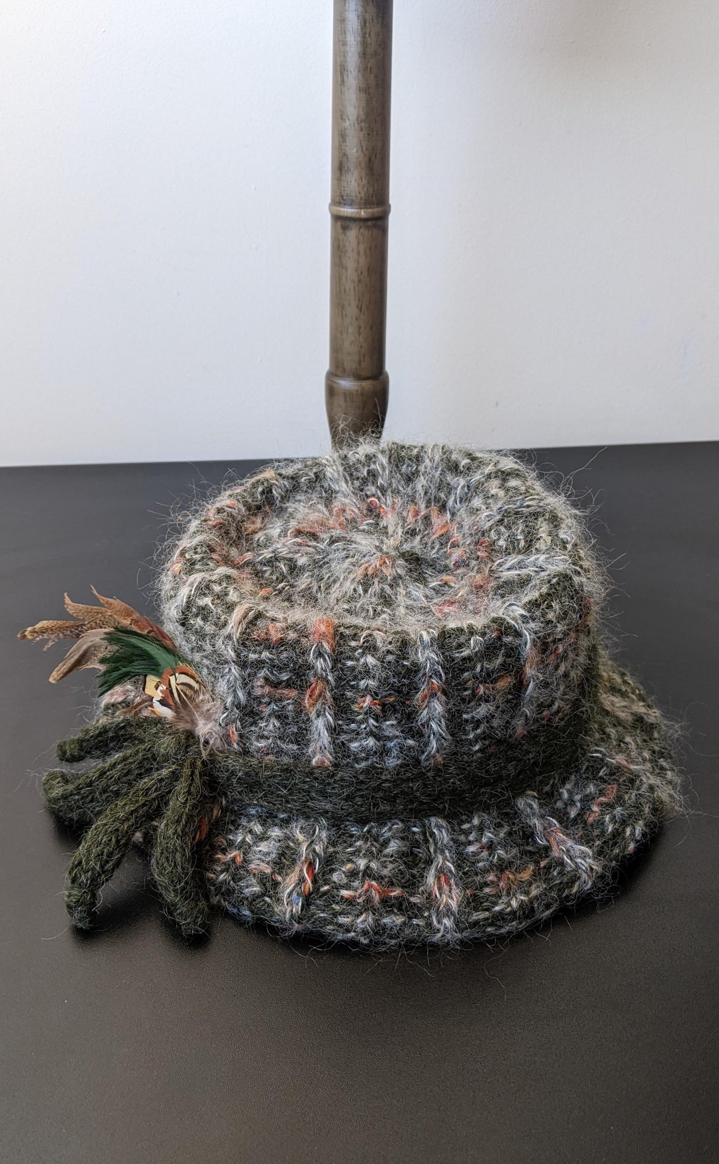 90s Fluffy Mohair Wool Hat, Country Style Winter Headwear, Size Small