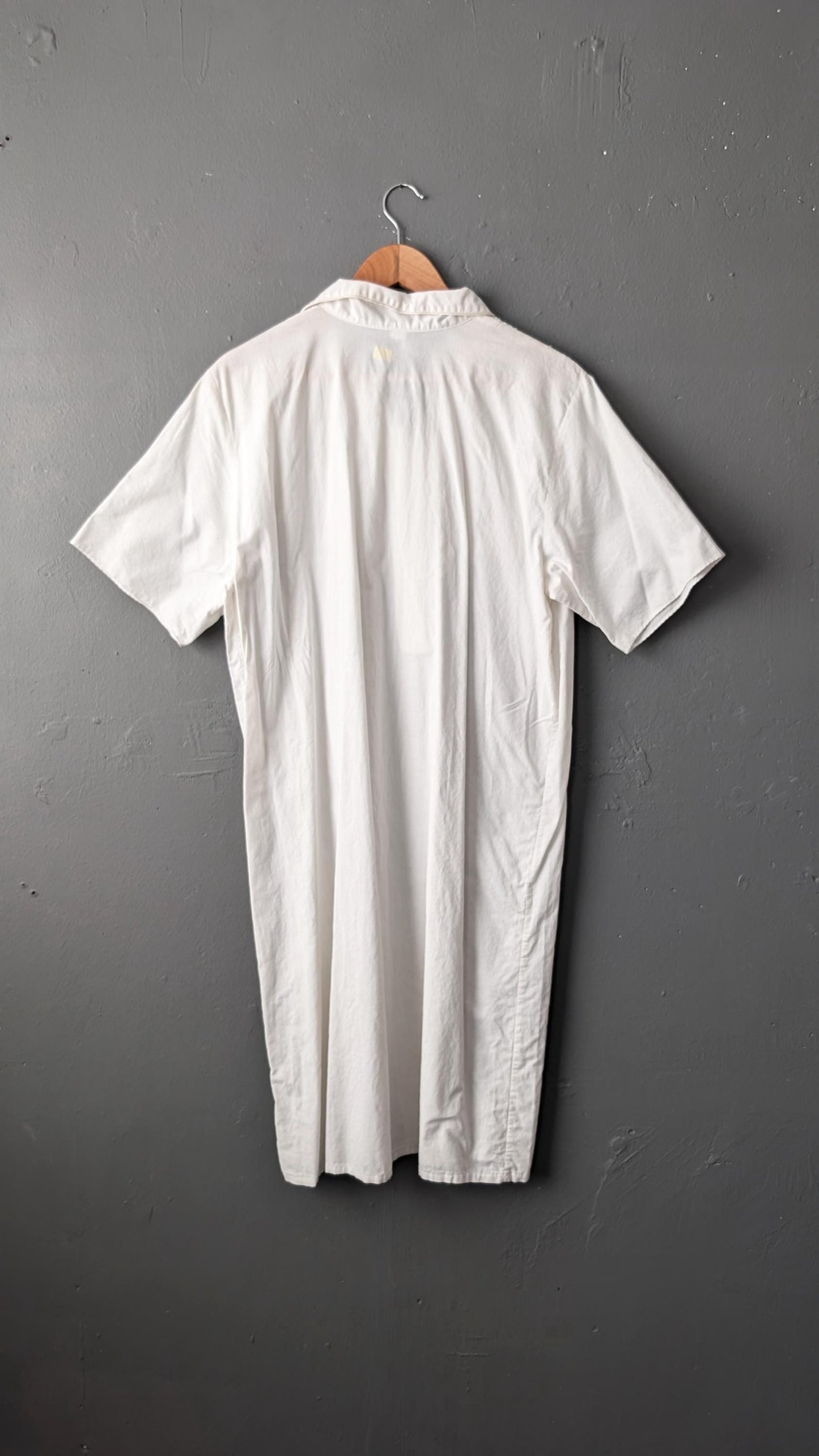 70s Cotton Lace Nightgown, Long Pintuck Night Shirt, Size Medium